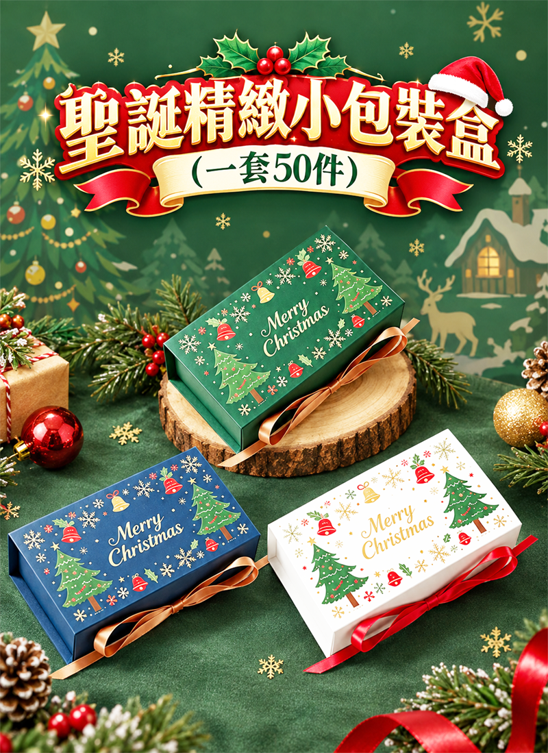 聖誕精緻小包裝盒  (一套50件) NY2643