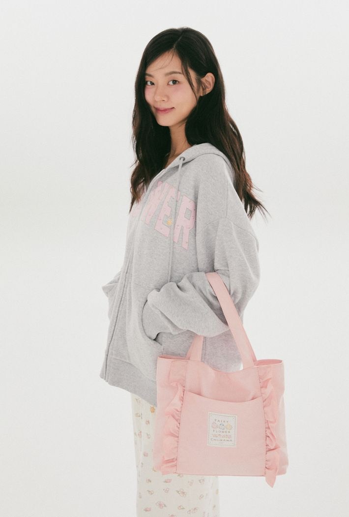 【預購】SPAO X 吉伊卡哇聯名 荷葉邊小方包 粉色 SPAKG4TU01