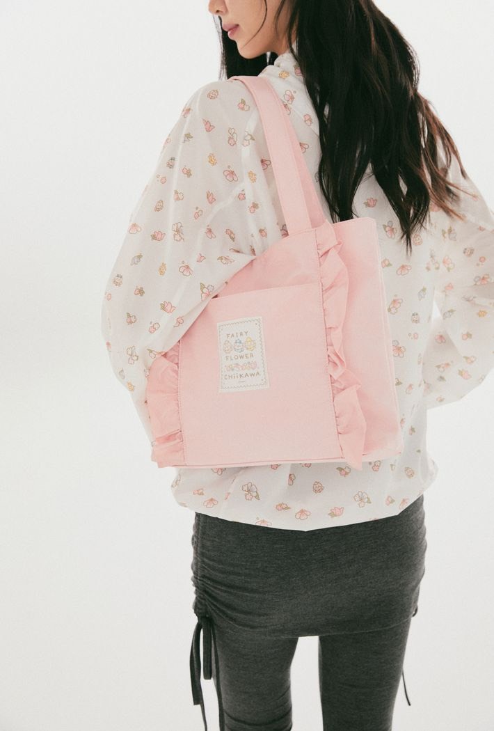 【預購】SPAO X 吉伊卡哇聯名 荷葉邊小方包 粉色 SPAKG4TU01