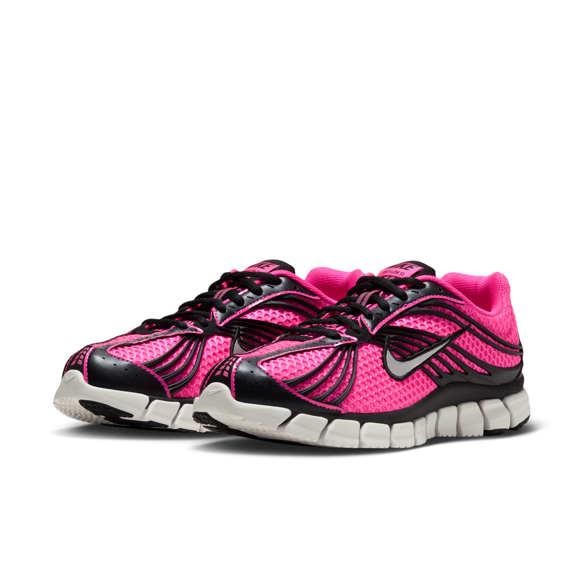 女鞋 NIKE W ZOOM SKYLON 11 桃紅黑銀 復古 緩震 網眼 運動 休閒鞋【IU7360-601】VMO5