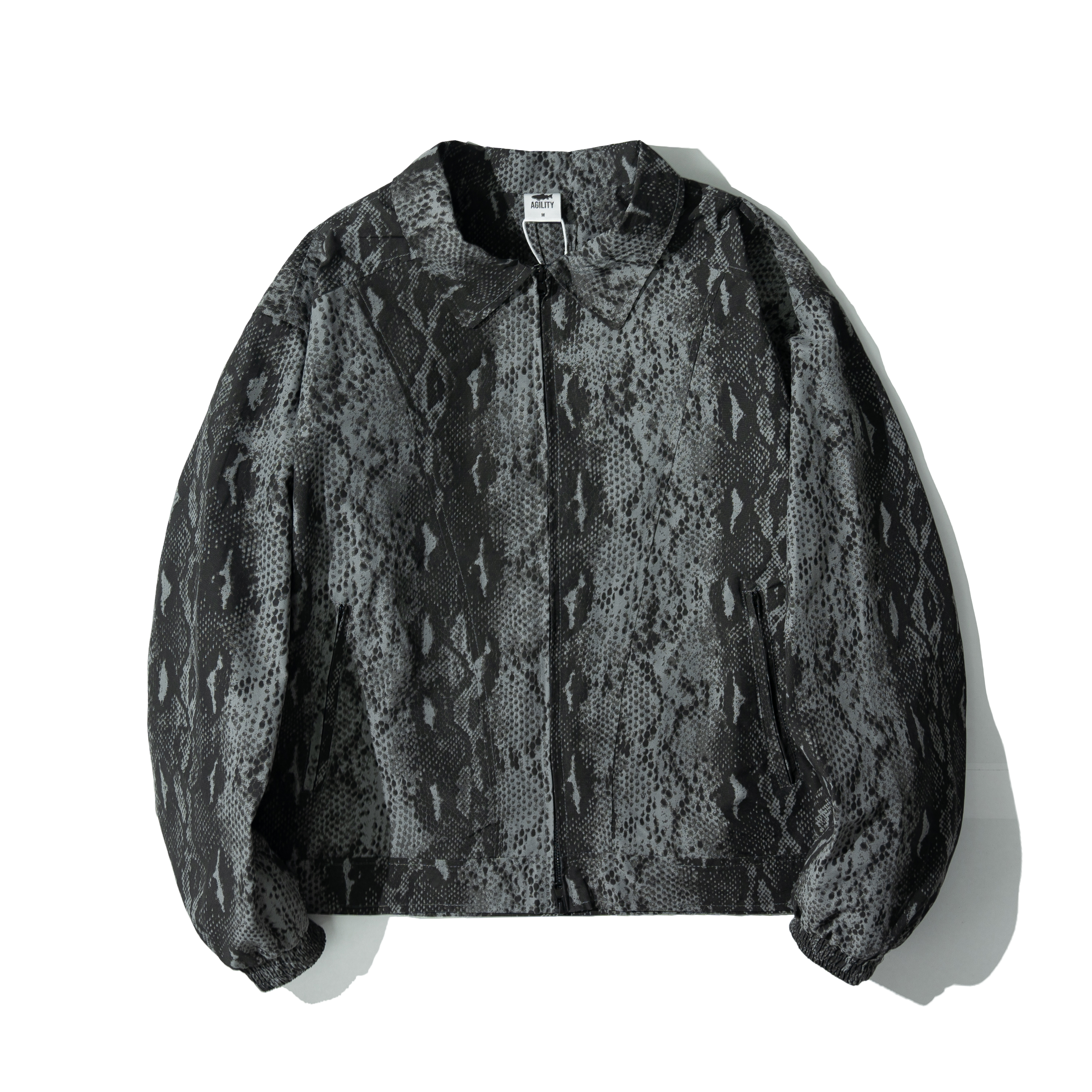 AGILITY Snake Print Zip Coach Jacket 寬短 蛇紋 教練外套 [SNJ]