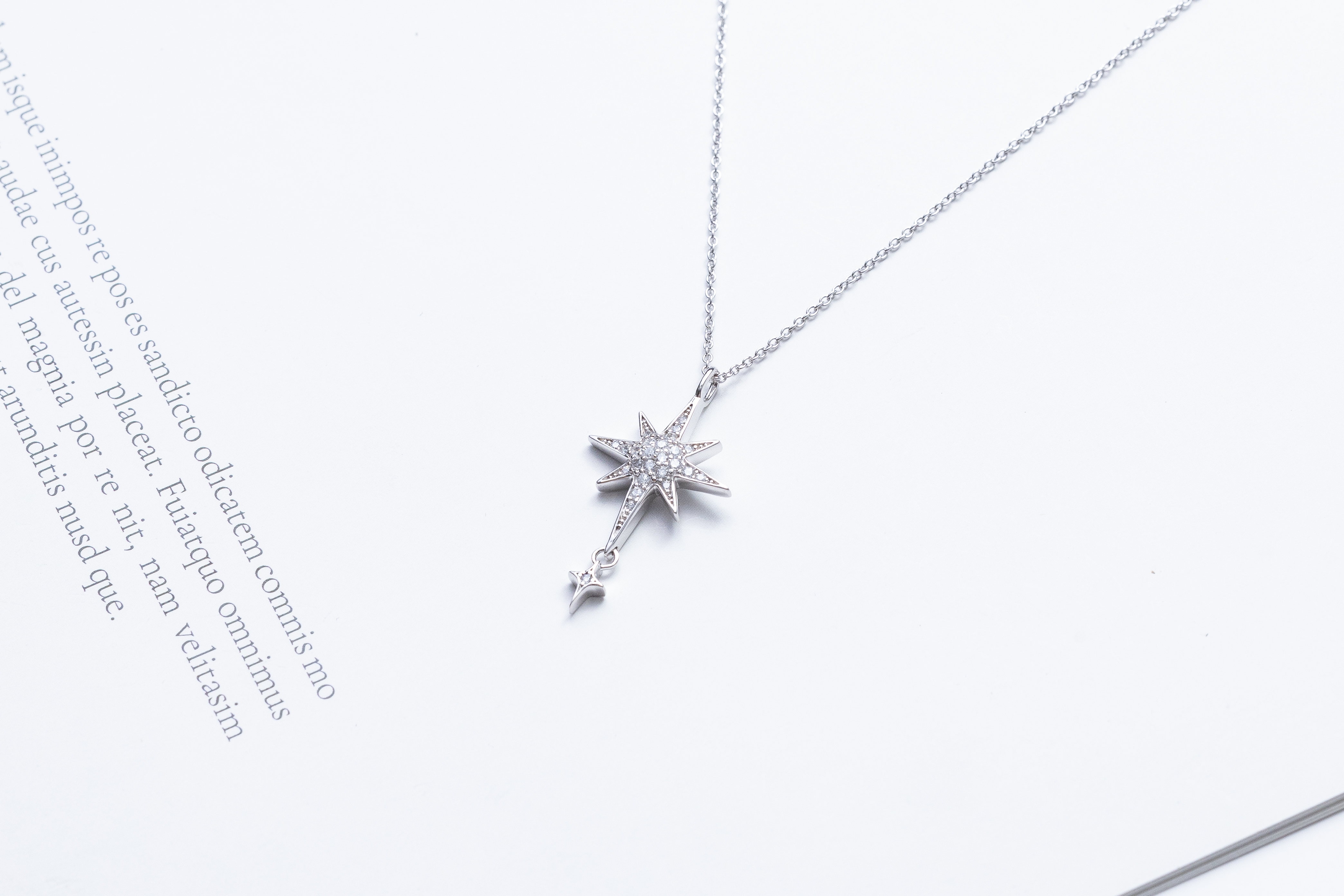 ASTRA 星芒雙星項鍊上身展示