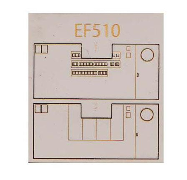 エヌ小屋 10182 HO規 KATO HO EF510用 駕駛室後方貼紙 1輛份