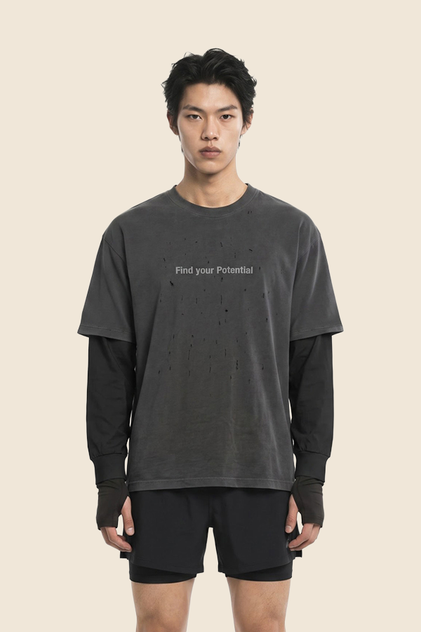 FIND YOUR -  ONE-OFF DAMAGE 棉質短TEE