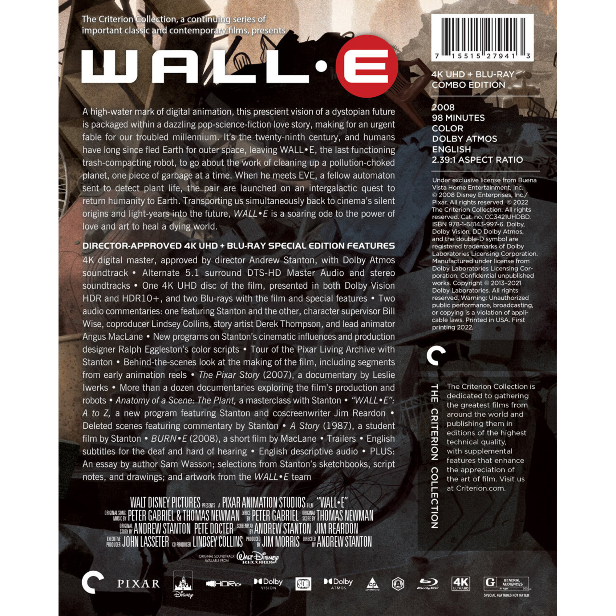 太空奇兵·威E (2008) (4K Ultra HD + Blu-ray) (美國版) [無中文字幕]
