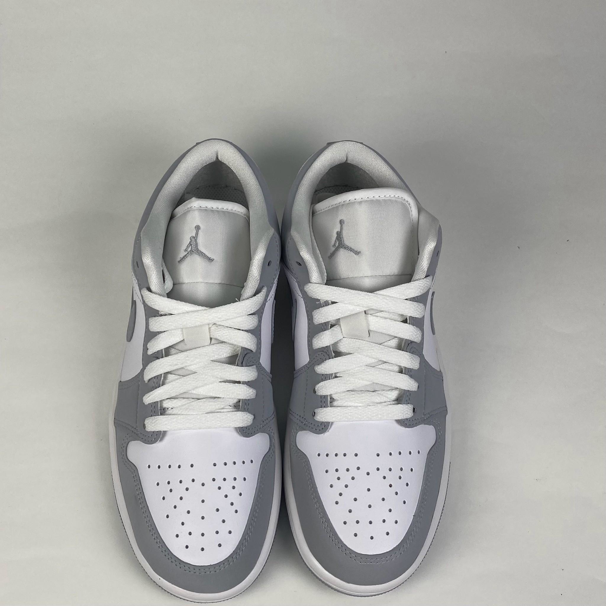 微瑕疵-右腳外側刮痕 DC0774-105 W75 Nike Air Jordan 1 Low '' Wolf Grey White ''