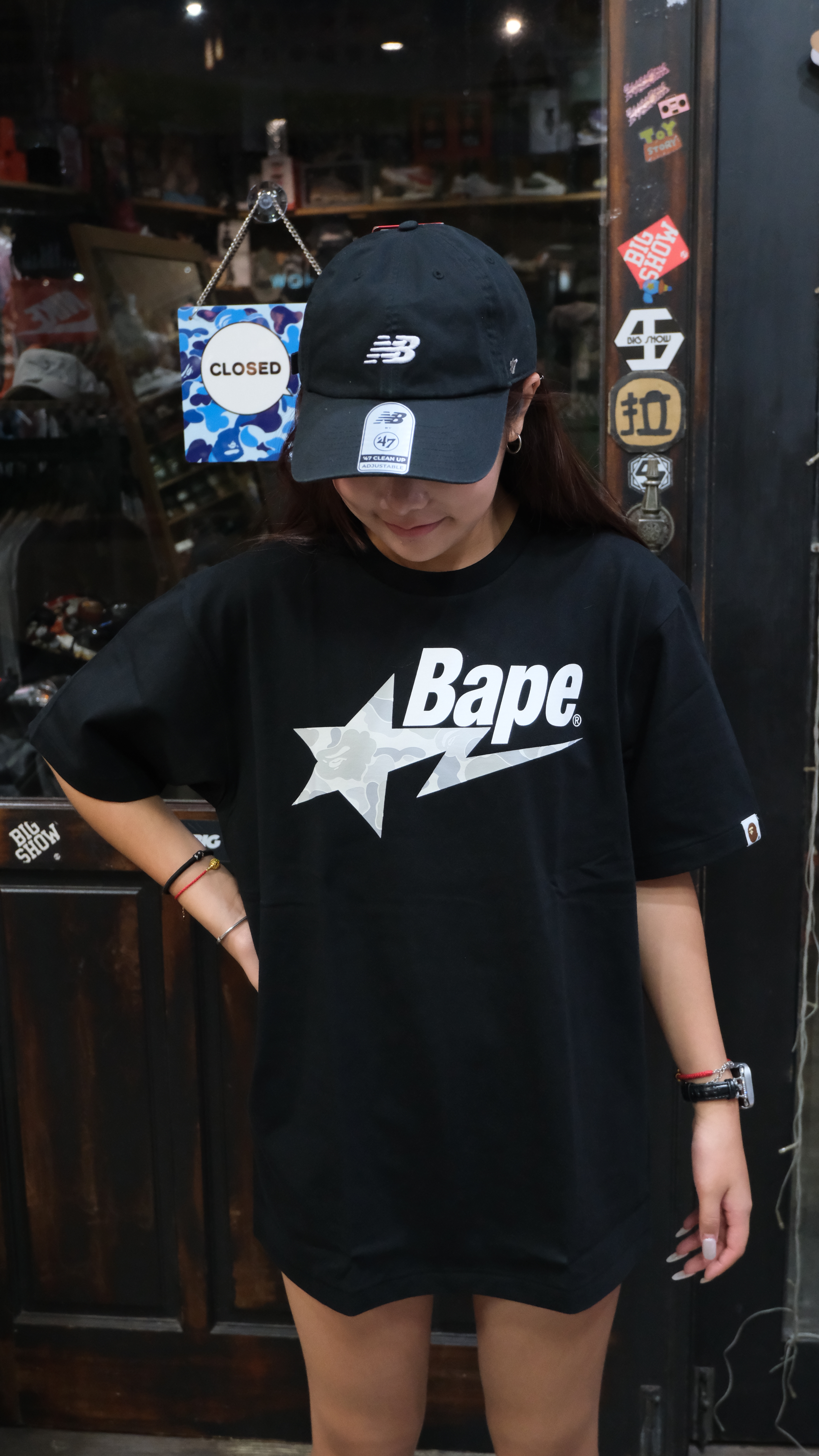 Bape  STA 白迷彩 星星 流星 原宿 限定