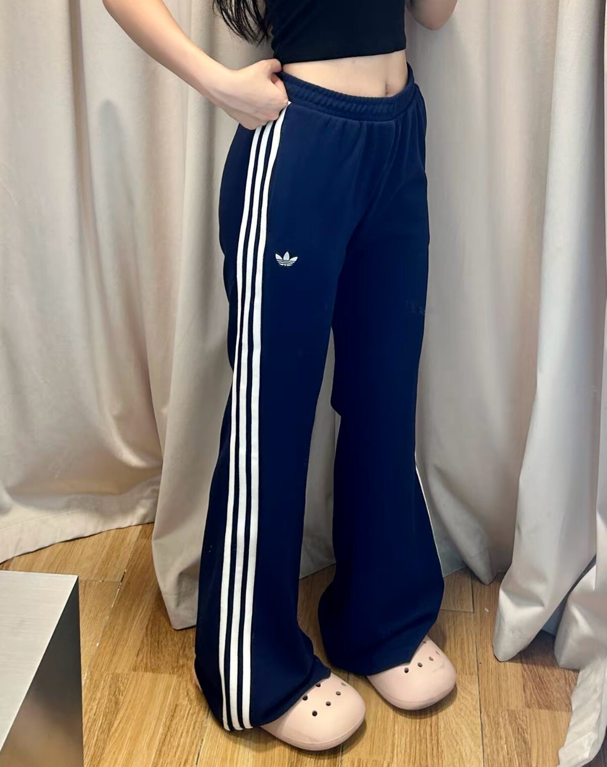 【Luxury】 ADIDAS ORIGINALS SPORTS PANT W 修身條紋系帶針織運動褲 女款 修身條紋休閒舒適針織運動褲 女款 KX6892 KX6889