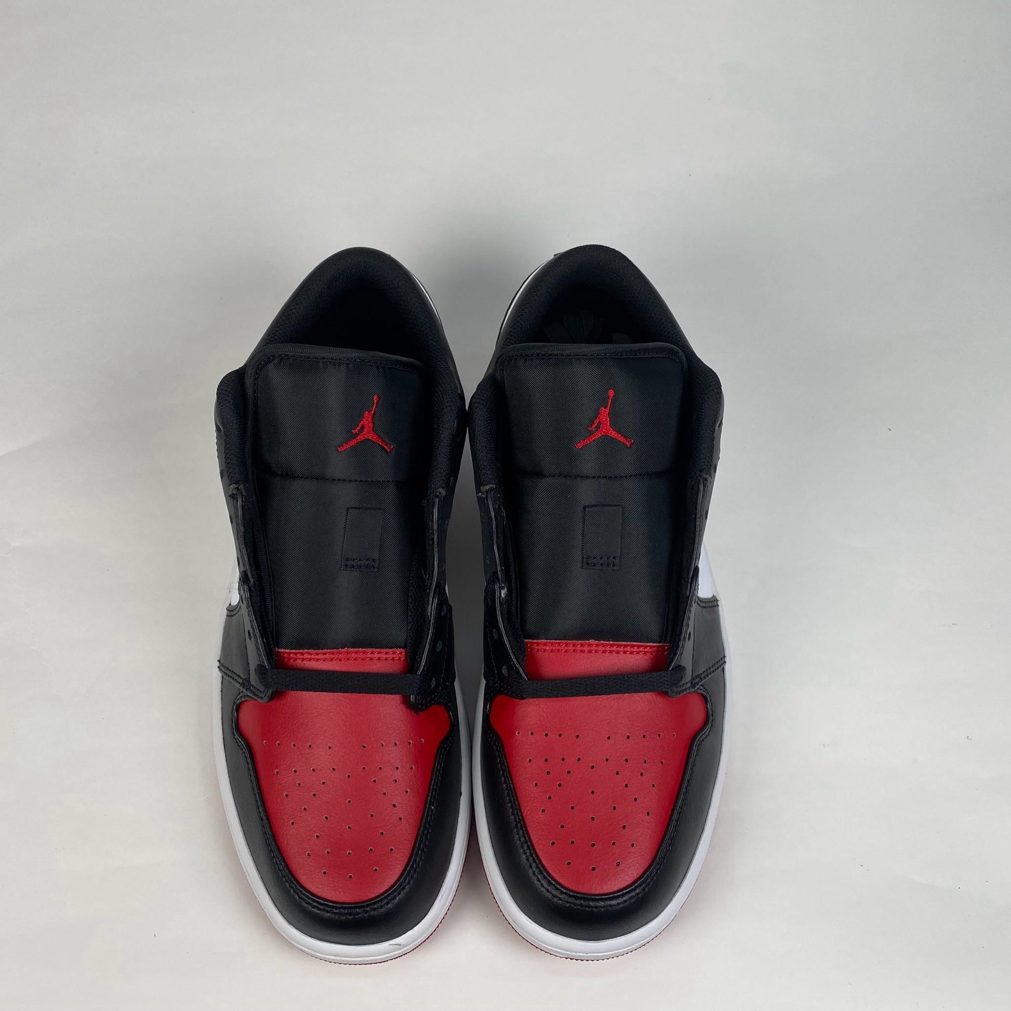 微瑕疵-右腳鞋頭破皮 553558-161 M105 Air Jordan 1 Low "Bred Toe" 黑紅腳趾 男鞋