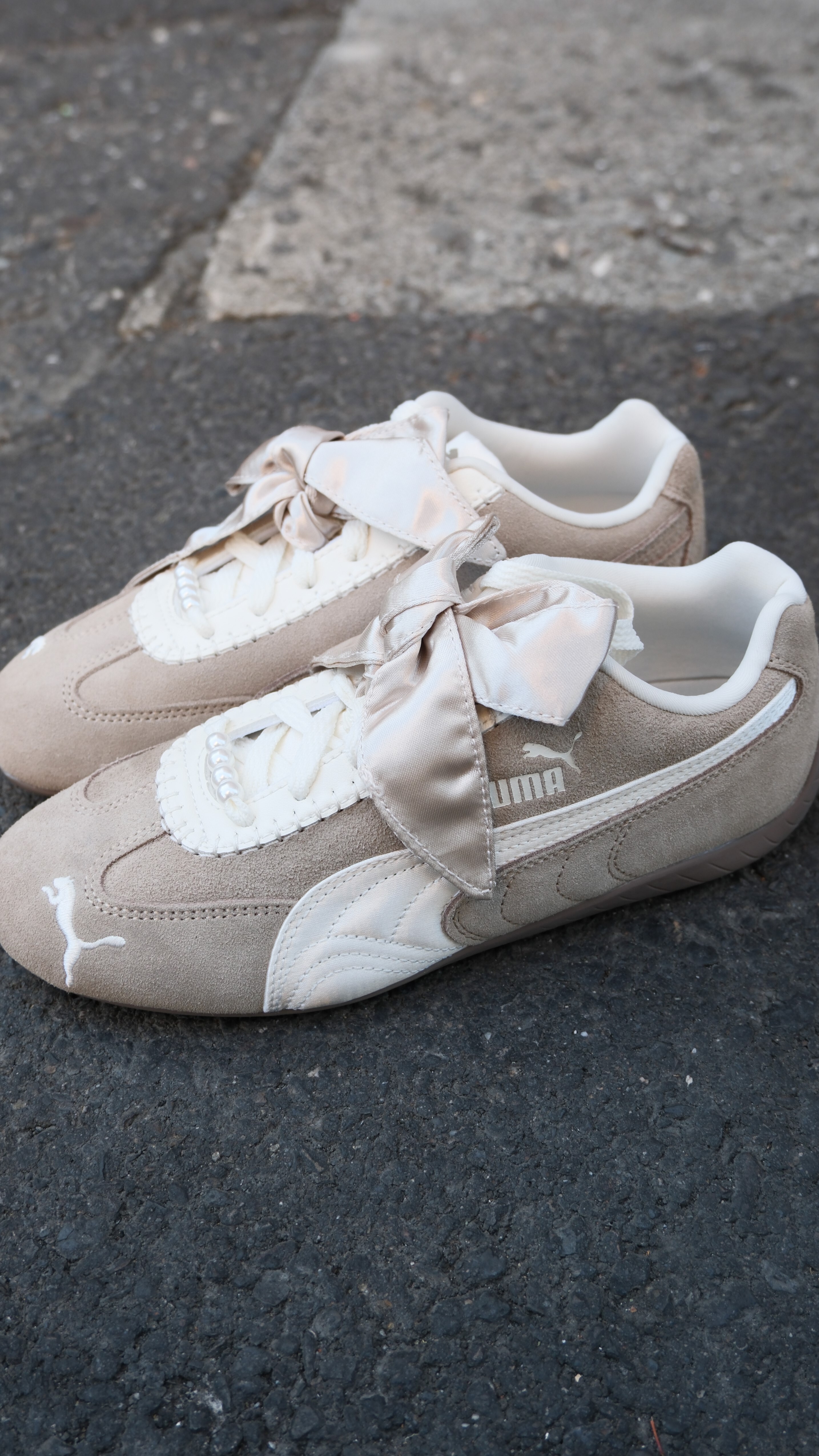 PUMA Speedcat Bloom W 芭蕾舞 緞帶蝴蝶結 珍珠  賽車鞋 410083-01