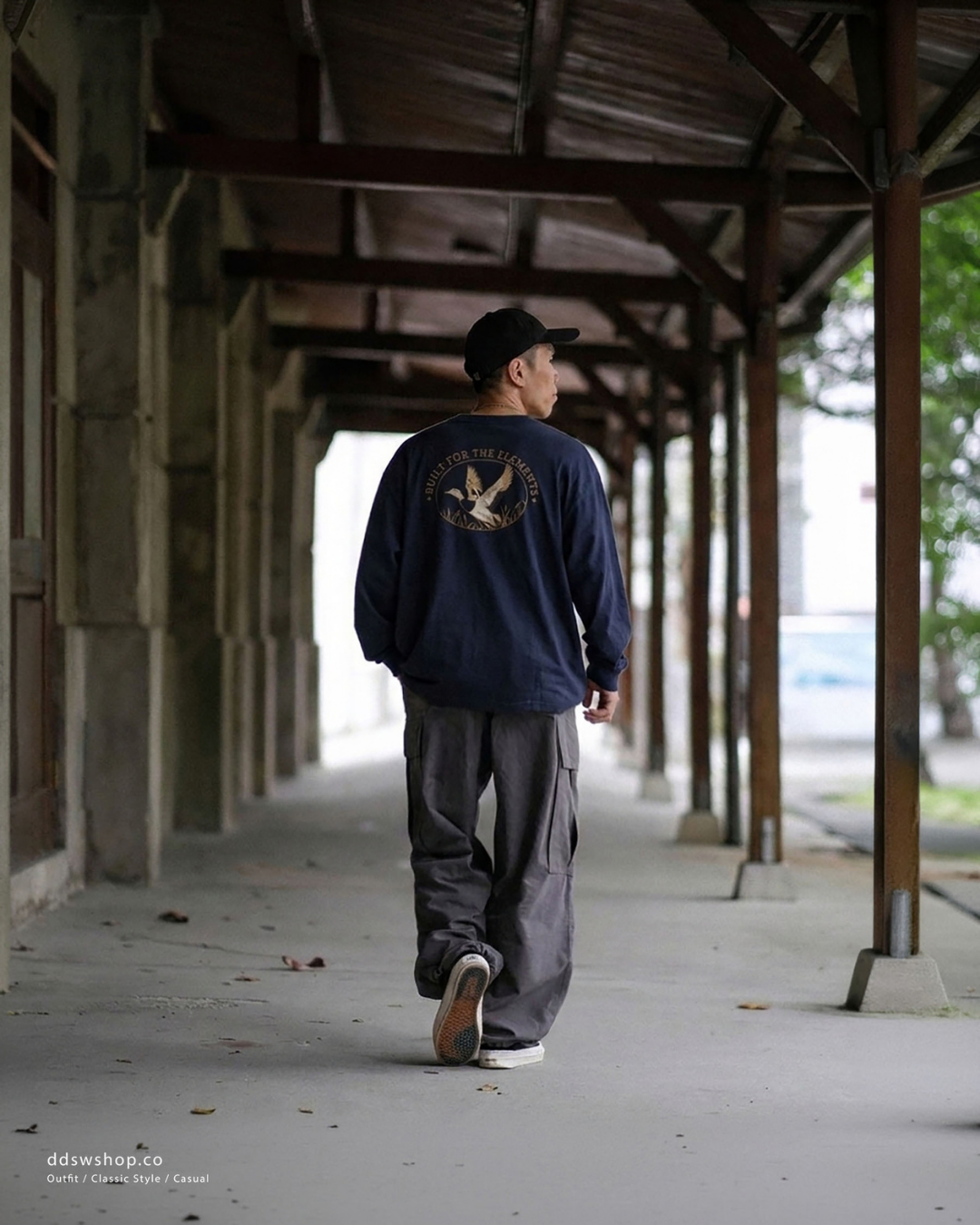Carhartt Irvine 美式復古 鴨印背圖 口袋 長袖T