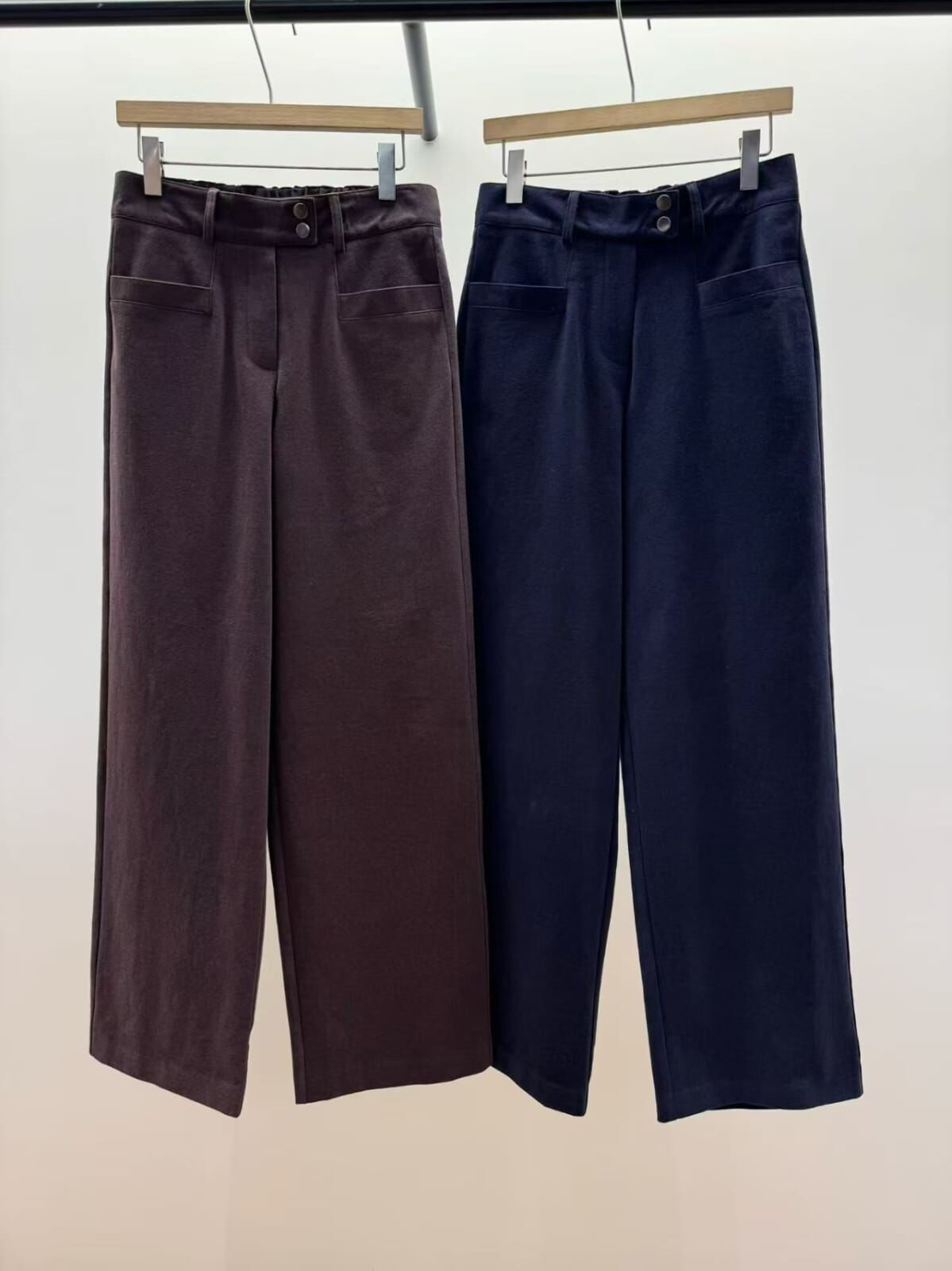 WJ7210 秋冬專屬色後橡筋直筒休閑褲