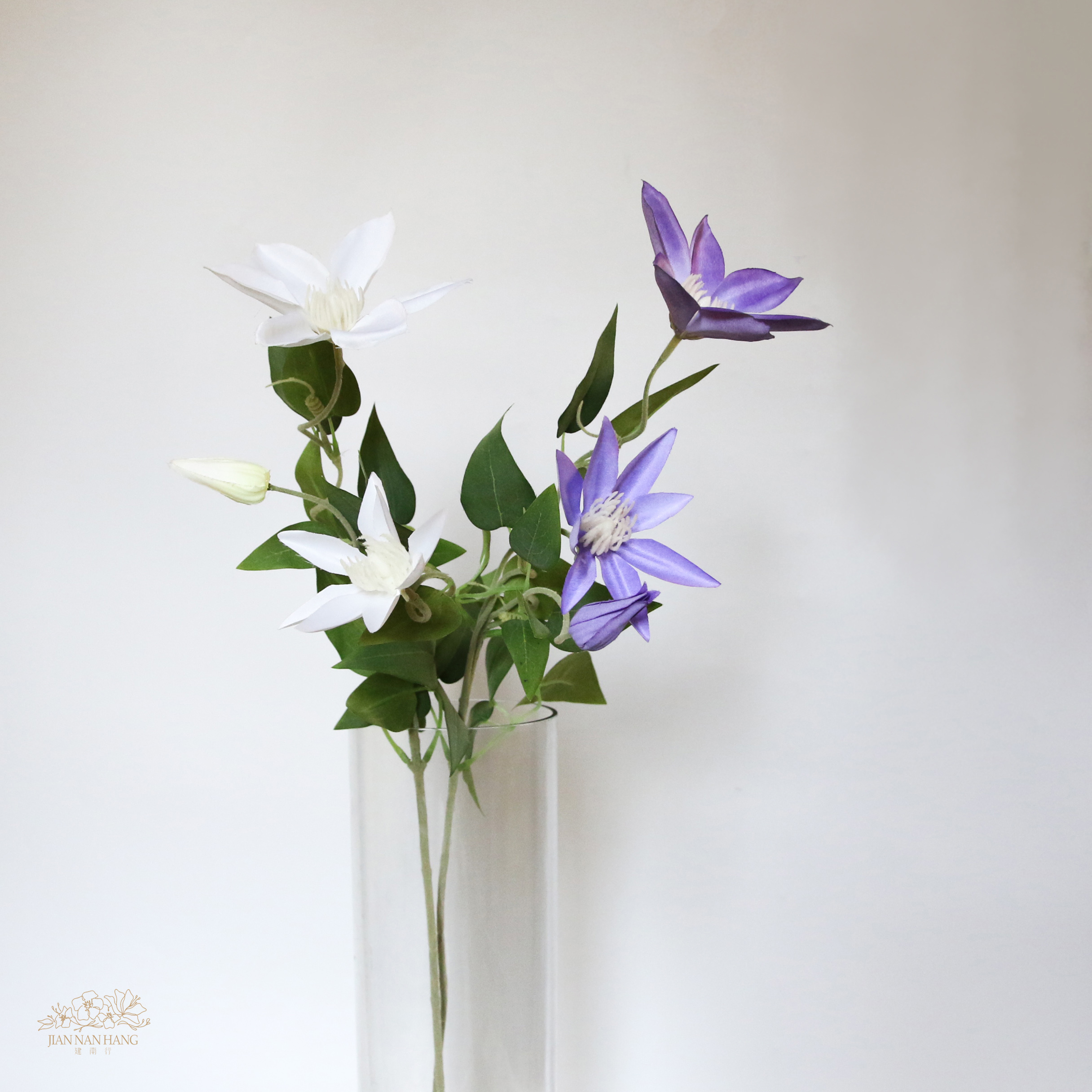 人造花 鐵線蓮 3叉 2色