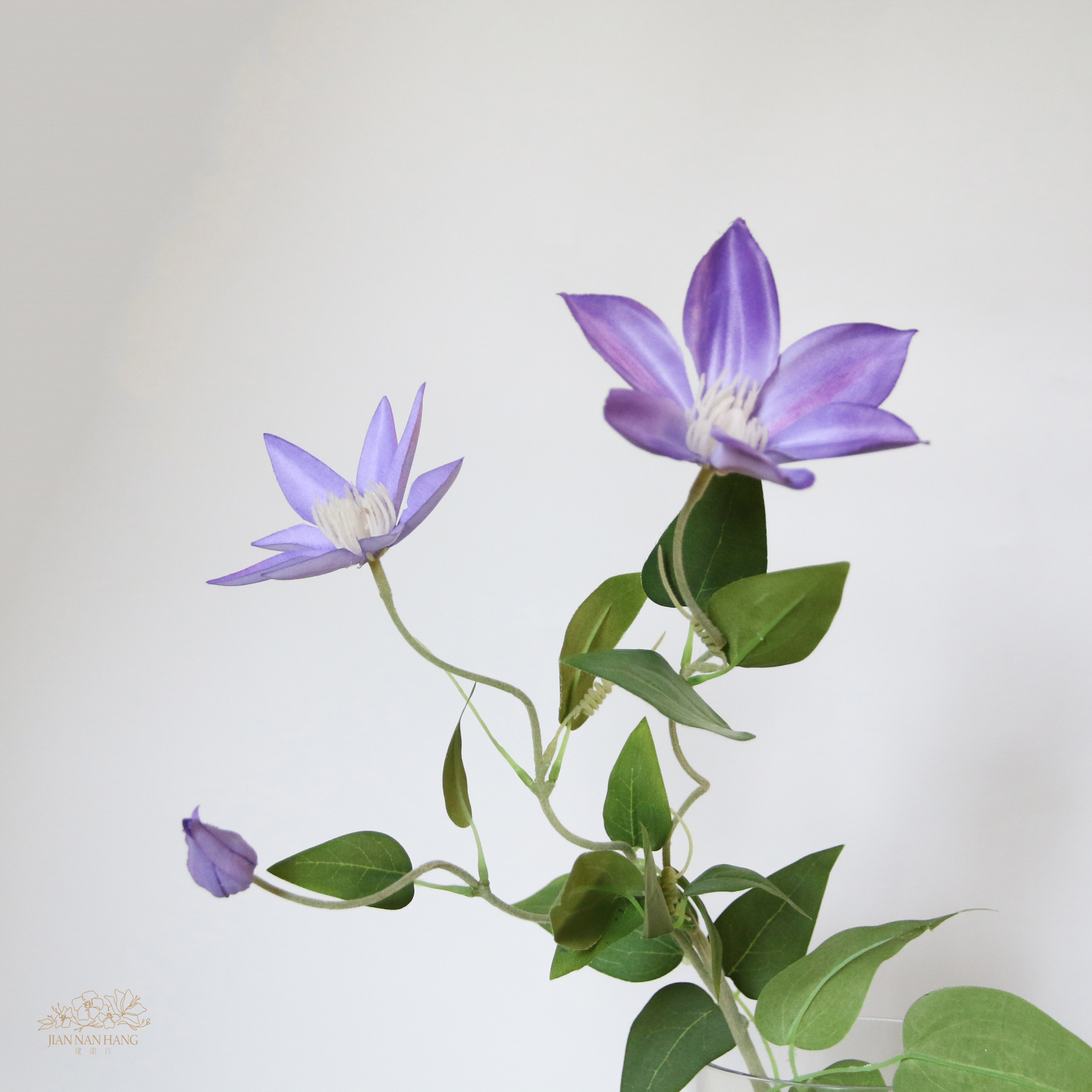 人造花 鐵線蓮 3叉 2色