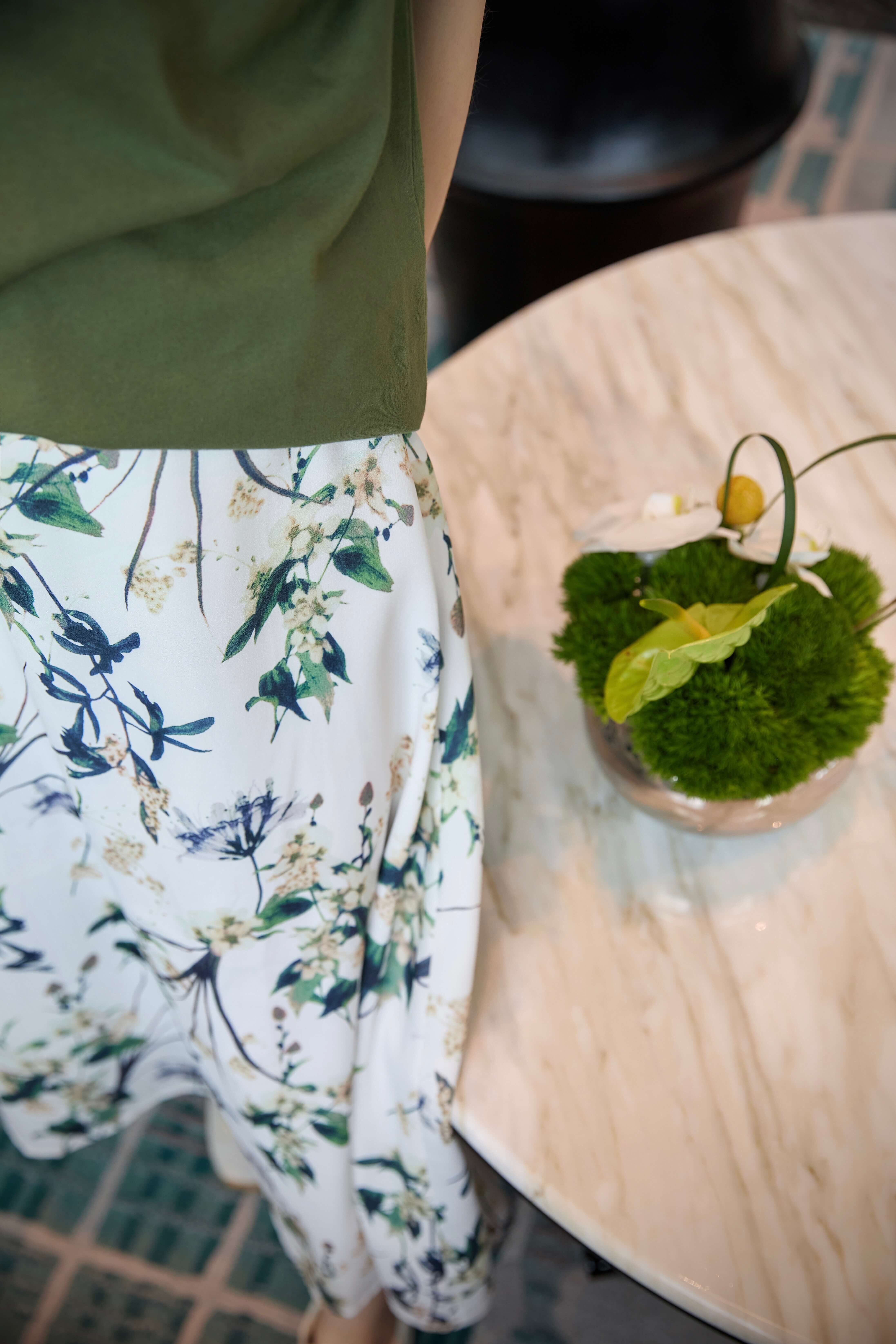Floral Printed Flared Midi Skirt_SK264L05