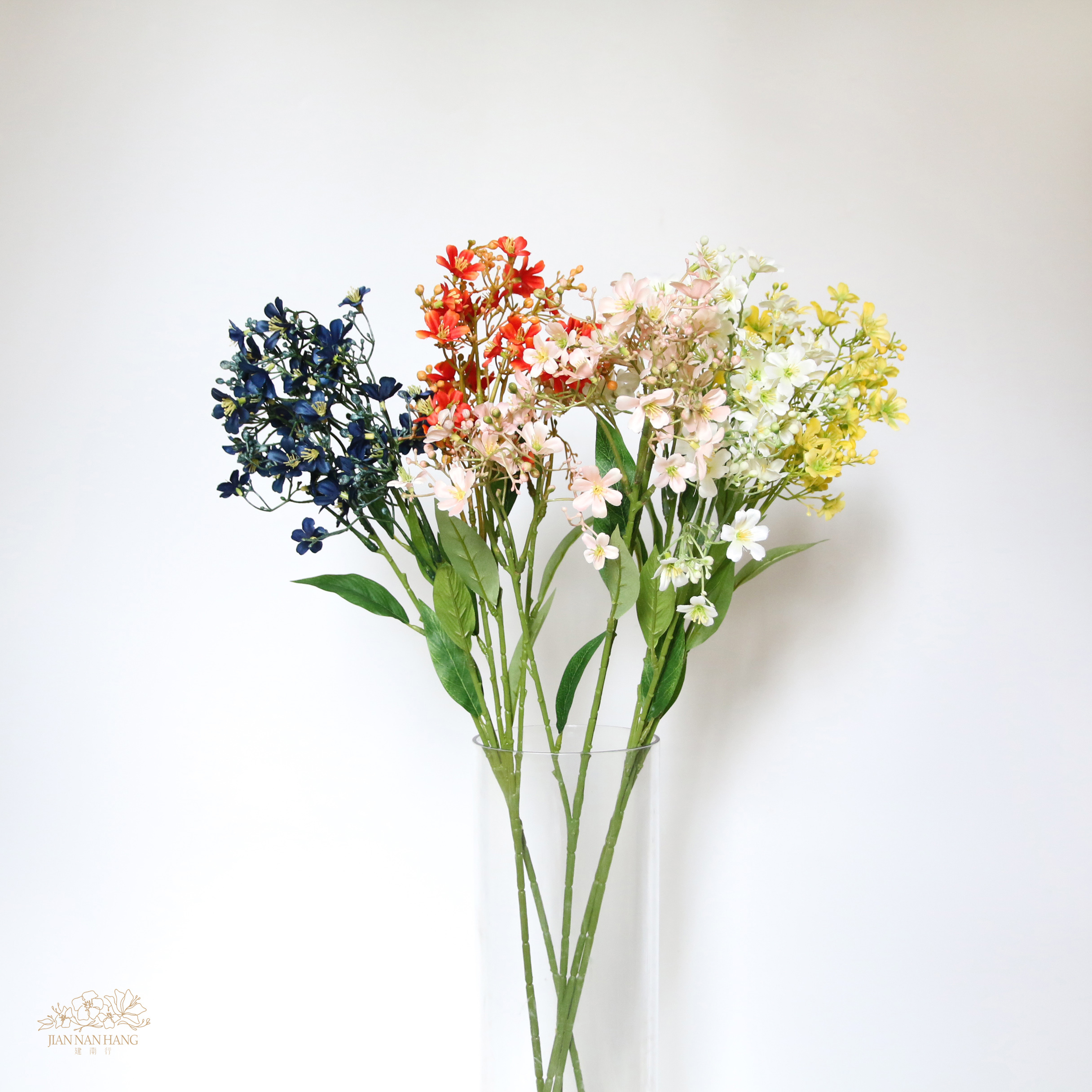 人造花 瑞香花 3叉 5色