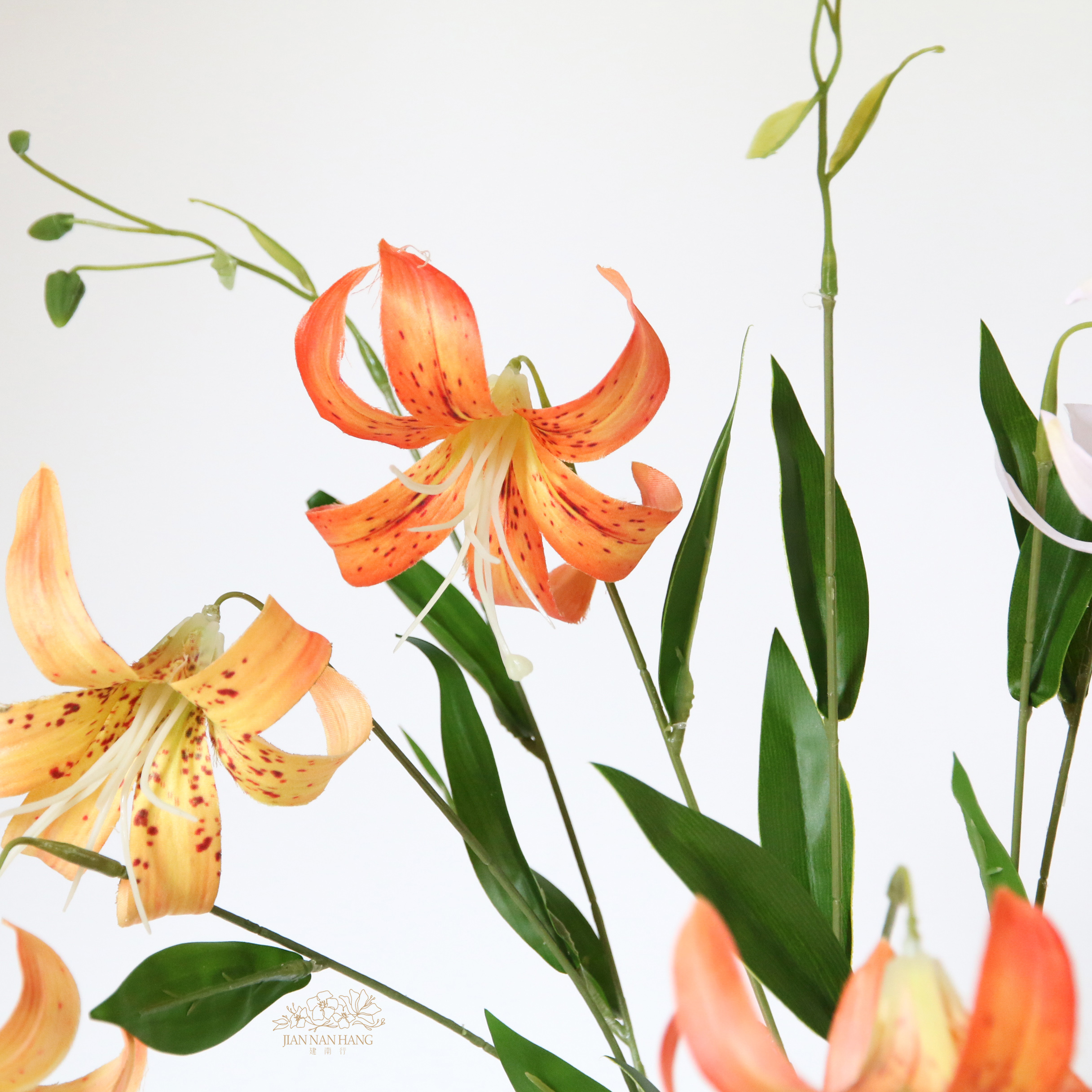 人造花 垂花百合 2頭 3色