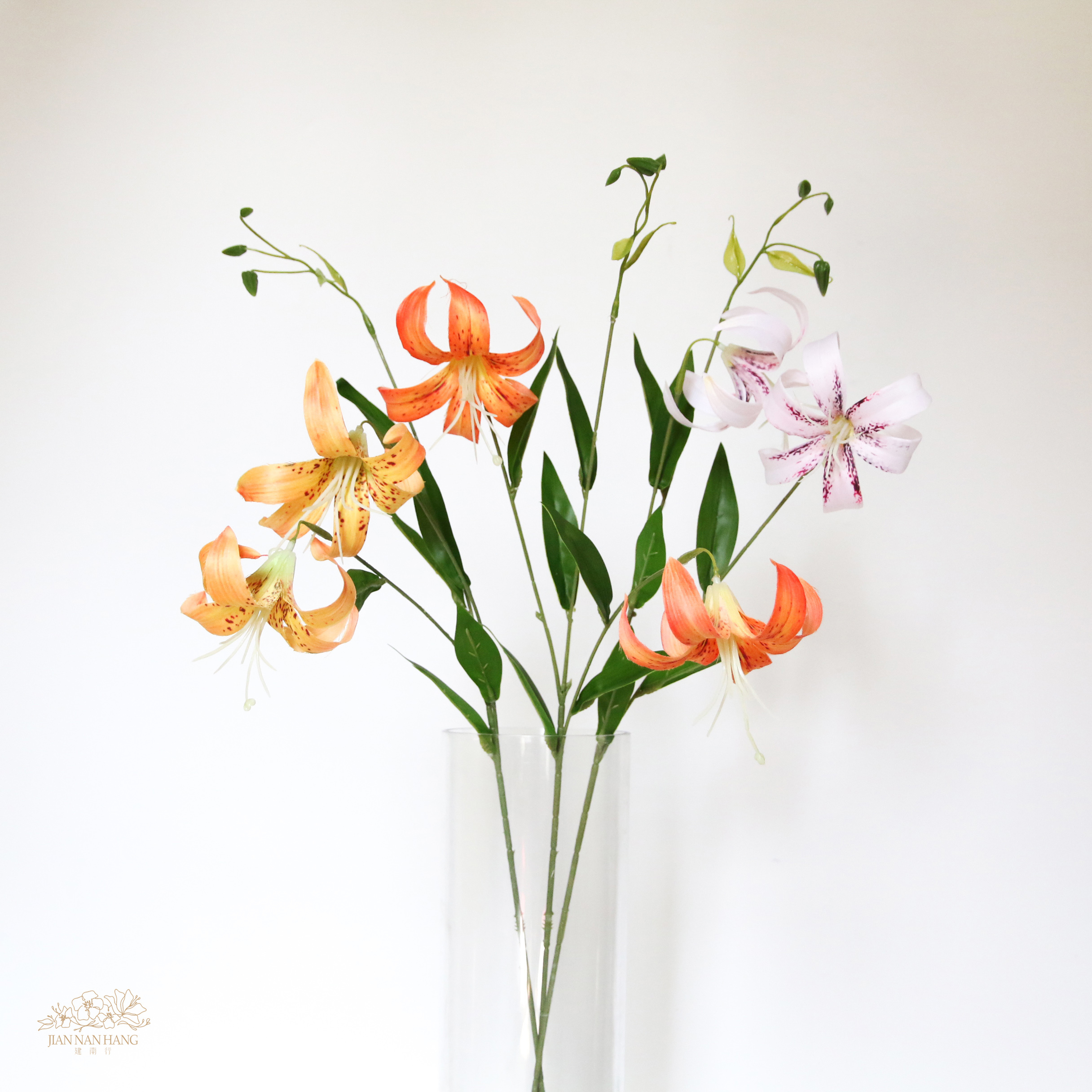 人造花 垂花百合 2頭 3色