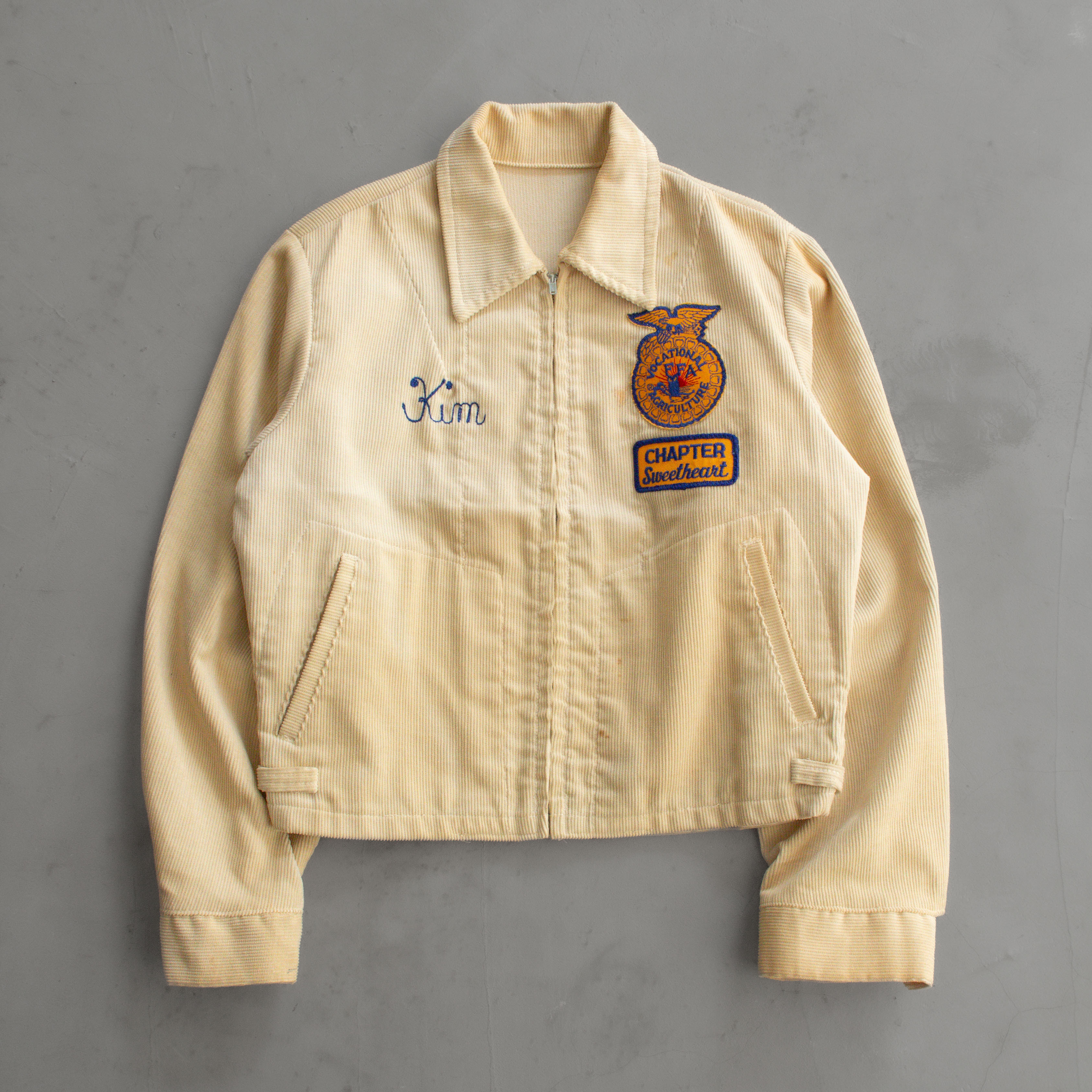 60-70S FFA SWEETHEART CORD JACKET  美國製 米白 燈芯絨 外套
