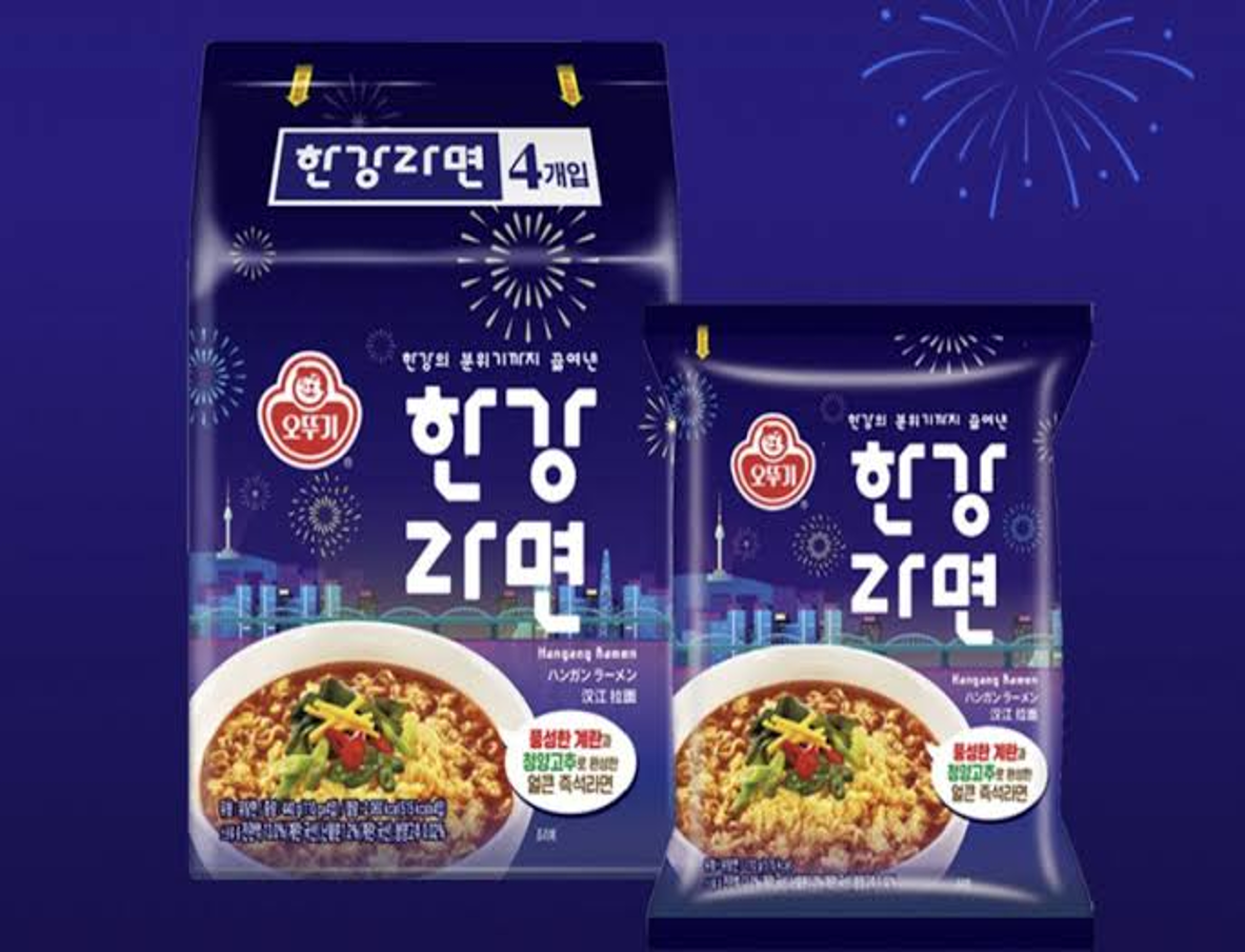 FC051 不倒翁) 漢江拉麵 (1袋4包) ~ 5小辣, 感受漢江邊煮個麵加隻蛋既風味 EXP:2027-03-01