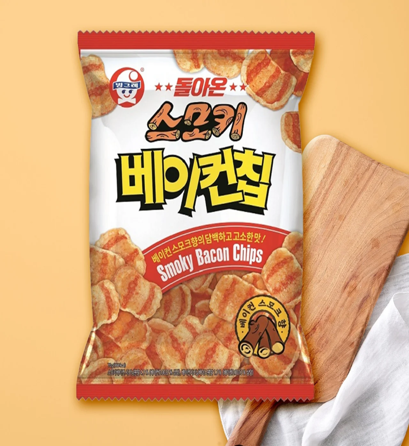 FC062 Binggrae) 經典回歸 Smoky 煙燻煙肉脆片 70g($18區域 買滿10件每件平$3 ) EXP:2027-01-19