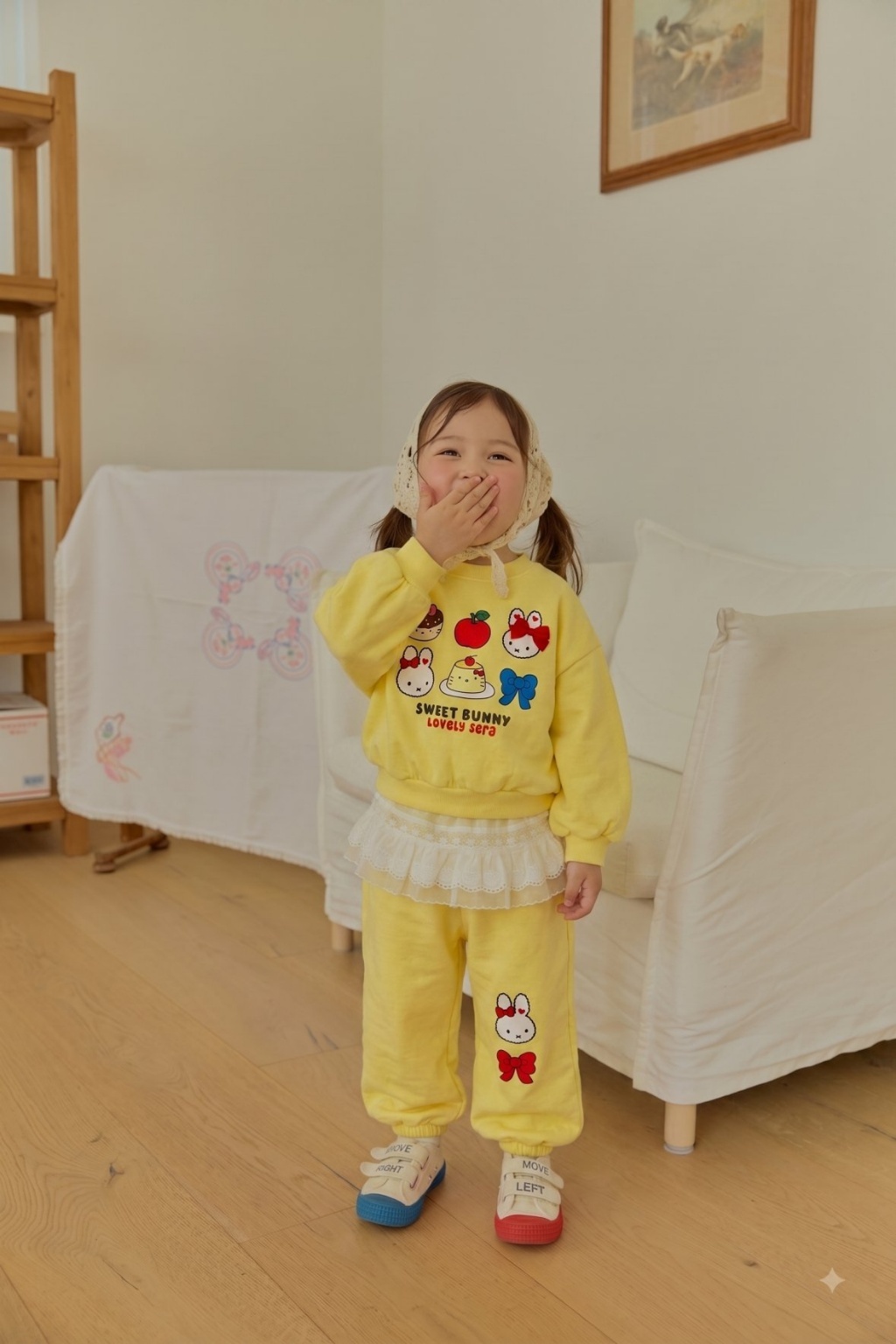 正韓秋sera 兩色甜點兔兔套裝