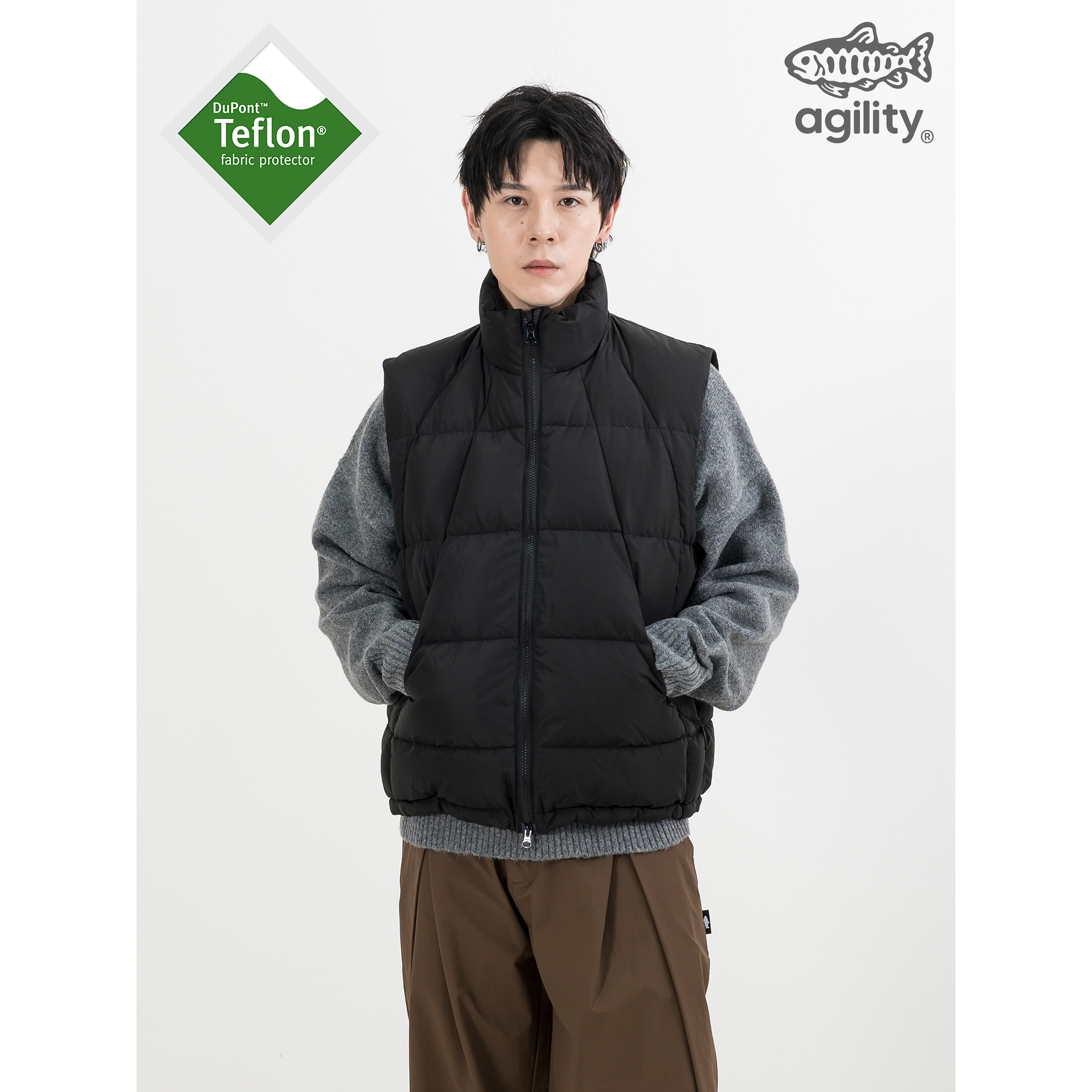 AGILITY Teflon® Down Vest 防潑水 剪裁 羽絨背心 [AD-V]