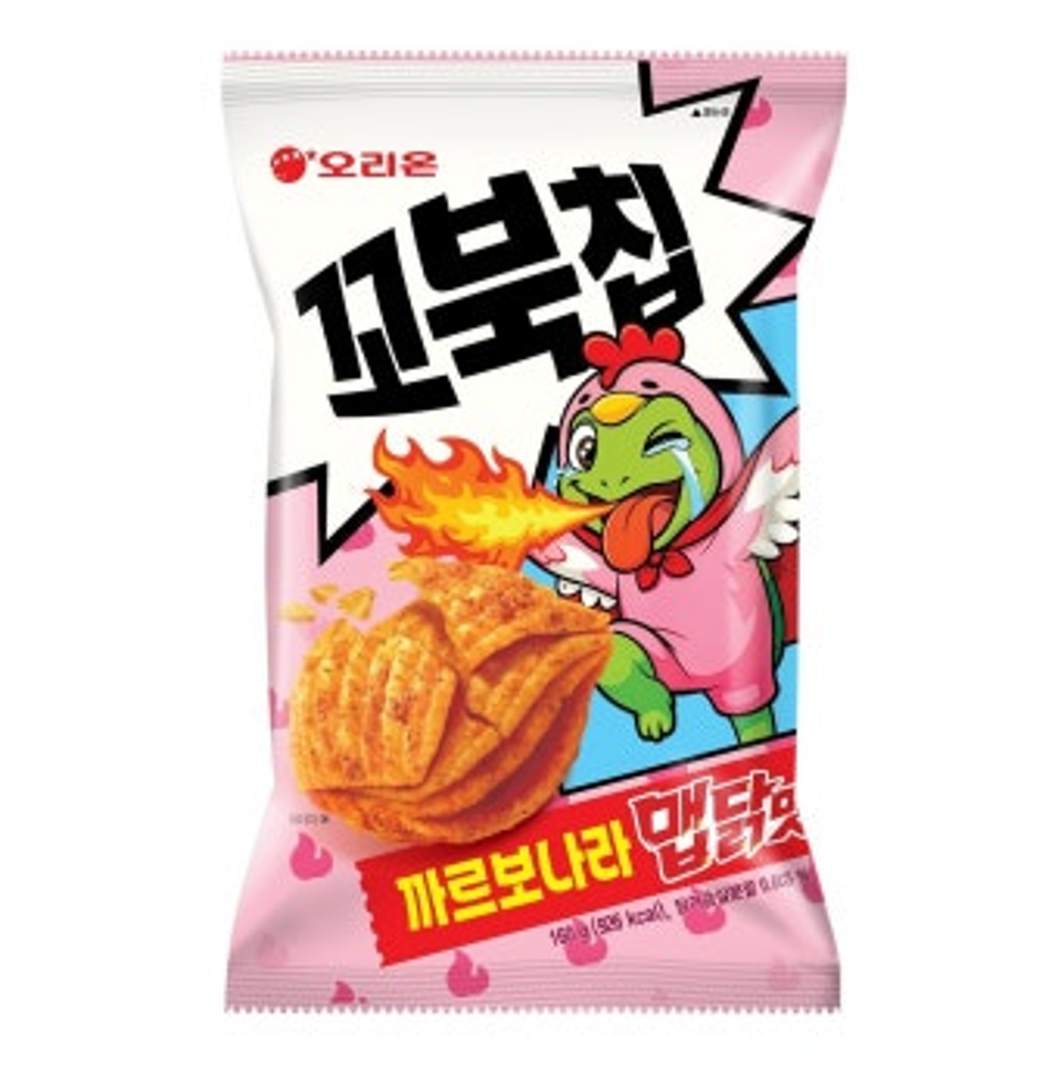 FC076 Orion) 烏龜脆脆 - 卡邦尼辣雞味 160g($28區域 買滿10件每件平$3 ) EXP:2027-01-27