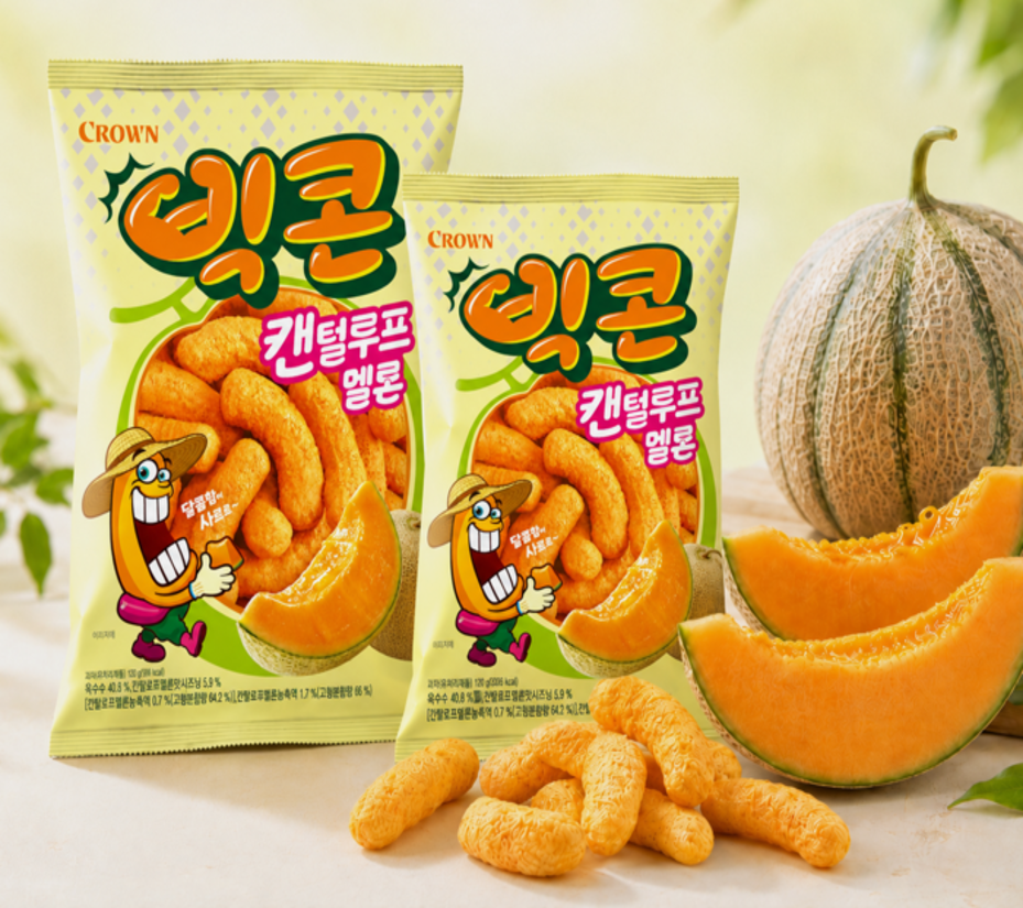 FC070 Crown) Corn Chip Rumba 哈密瓜味粟米脆片 60g($18區域 買滿10件每件平$3) EXP:2027-02-11