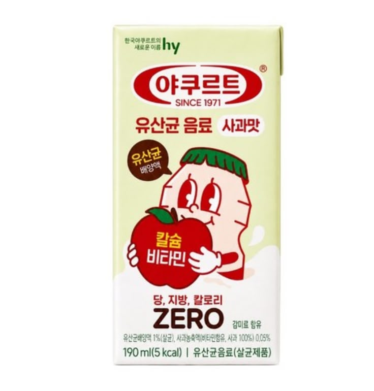 FC176 韓版1971益力多 Zero 無糖 加鈣 加維他命 蘋果味版 190ml 20送 4 （共24個 1Pack）Exp 27.01.17
