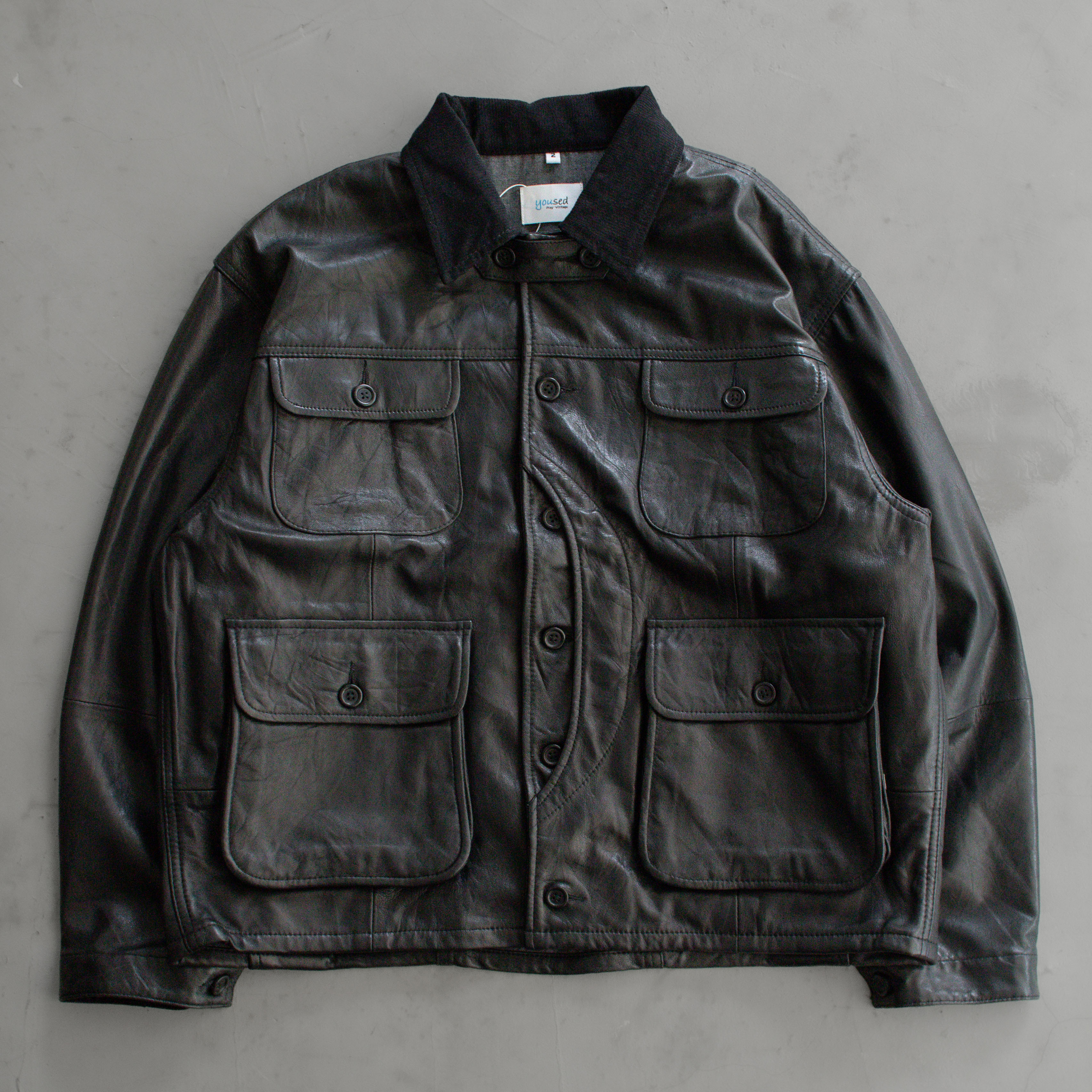 YOUSED REMAKE LEATHER WARDEN JACKET  改製 皮革 工作 外套