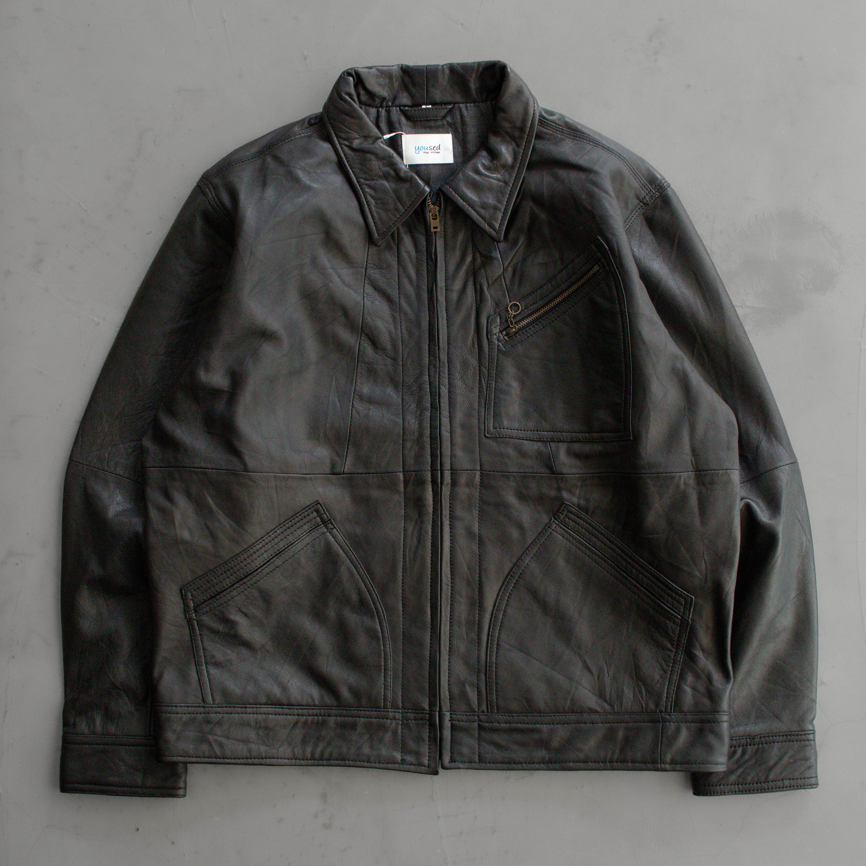 YOUSED REMAKE LEATHER SPORTS JACKET (91B)  改製 皮革 91B型 外套