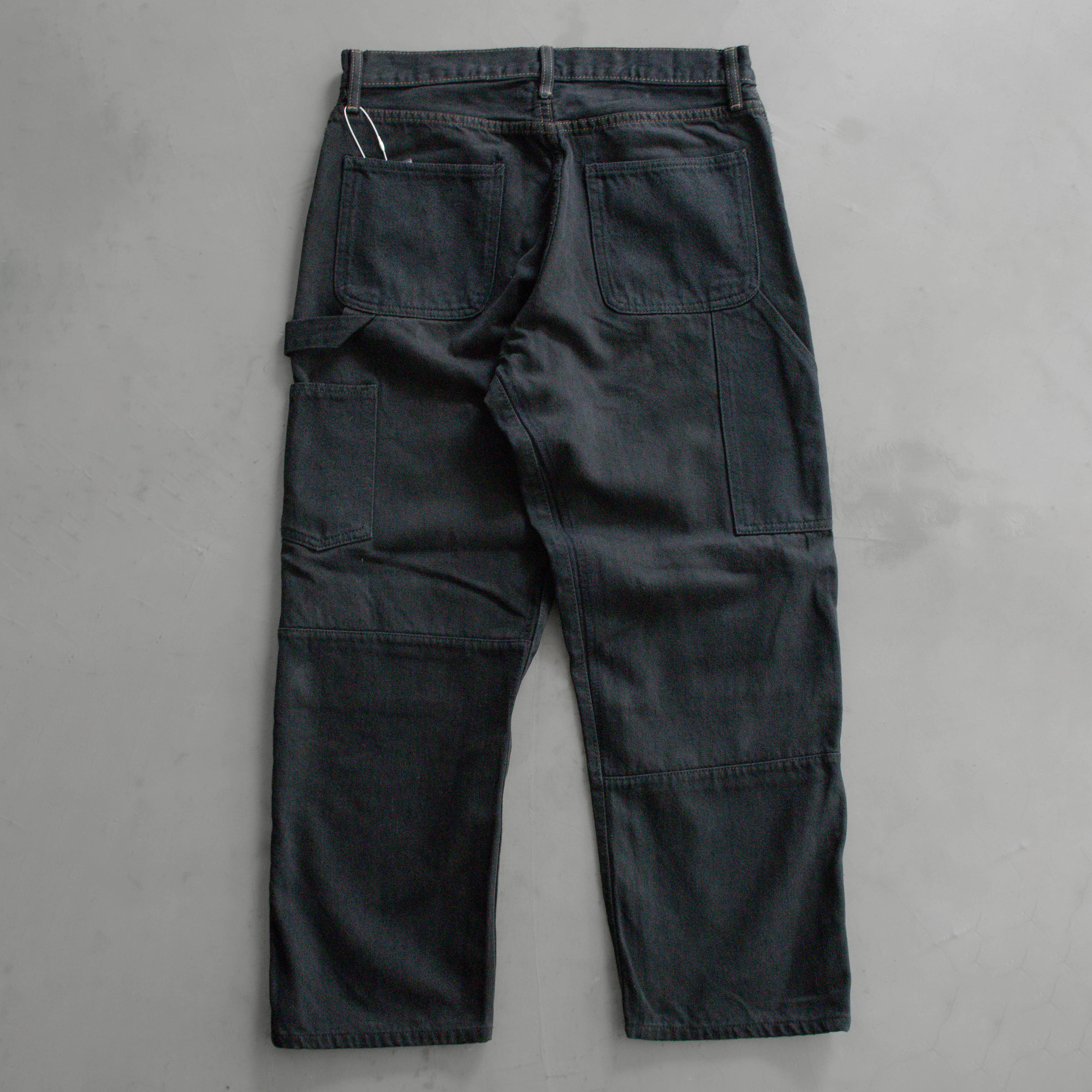 YOUSED REMAKE DOUBLE KNEE PAINTER PANTS  改製 黑色 雙膝 補丁 油漆 工作褲