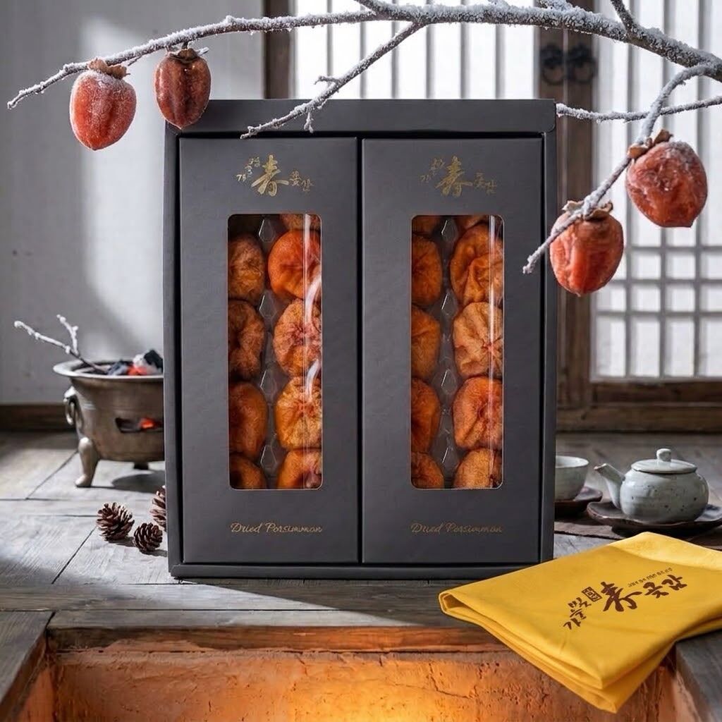 WJ01 韓國天然優質原個半乾凍杮禮盒裝 (一盒10個X2盒) **需放雪櫃