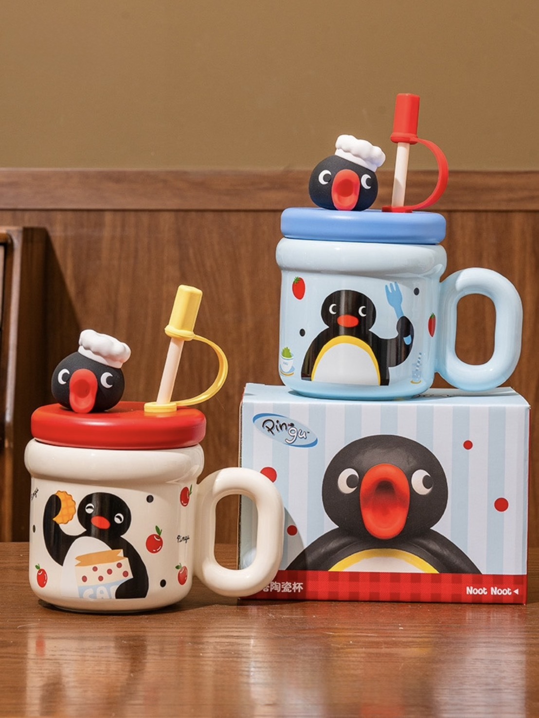 正版授權 PINGU 企鵝家族 陶瓷 540ML 馬克杯