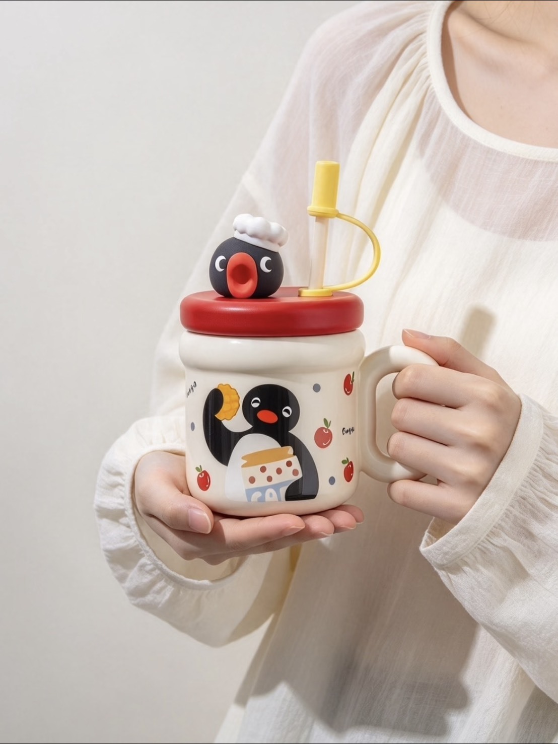正版授權 PINGU 企鵝家族 陶瓷 540ML 馬克杯