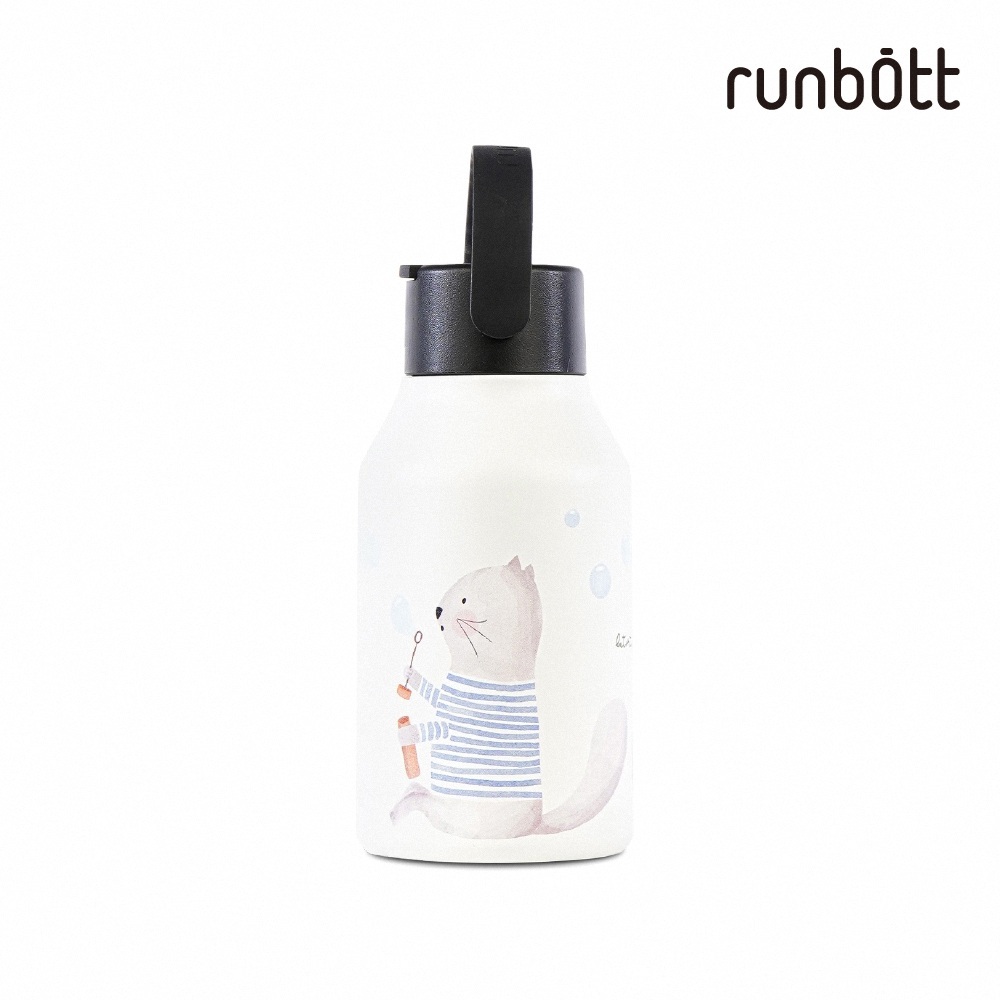 【runbott】Mii 輕量陶瓷保溫瓶350ml_慵懶貓咪