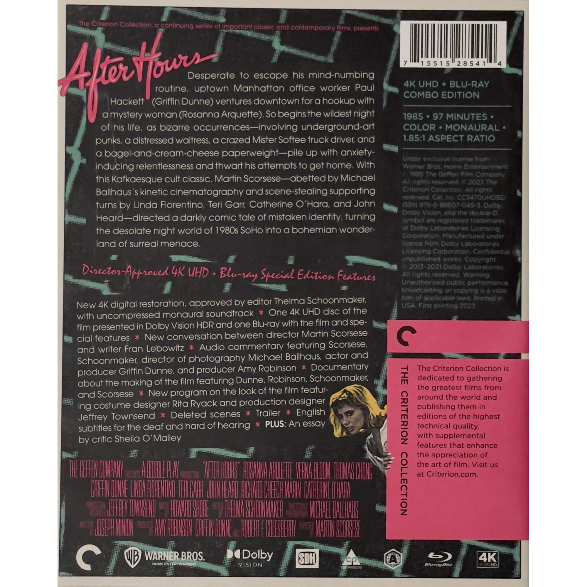 After Hours (1985) (4K Ultra HD + Blu-ray) (US Version) [No Chinese Subtitle]