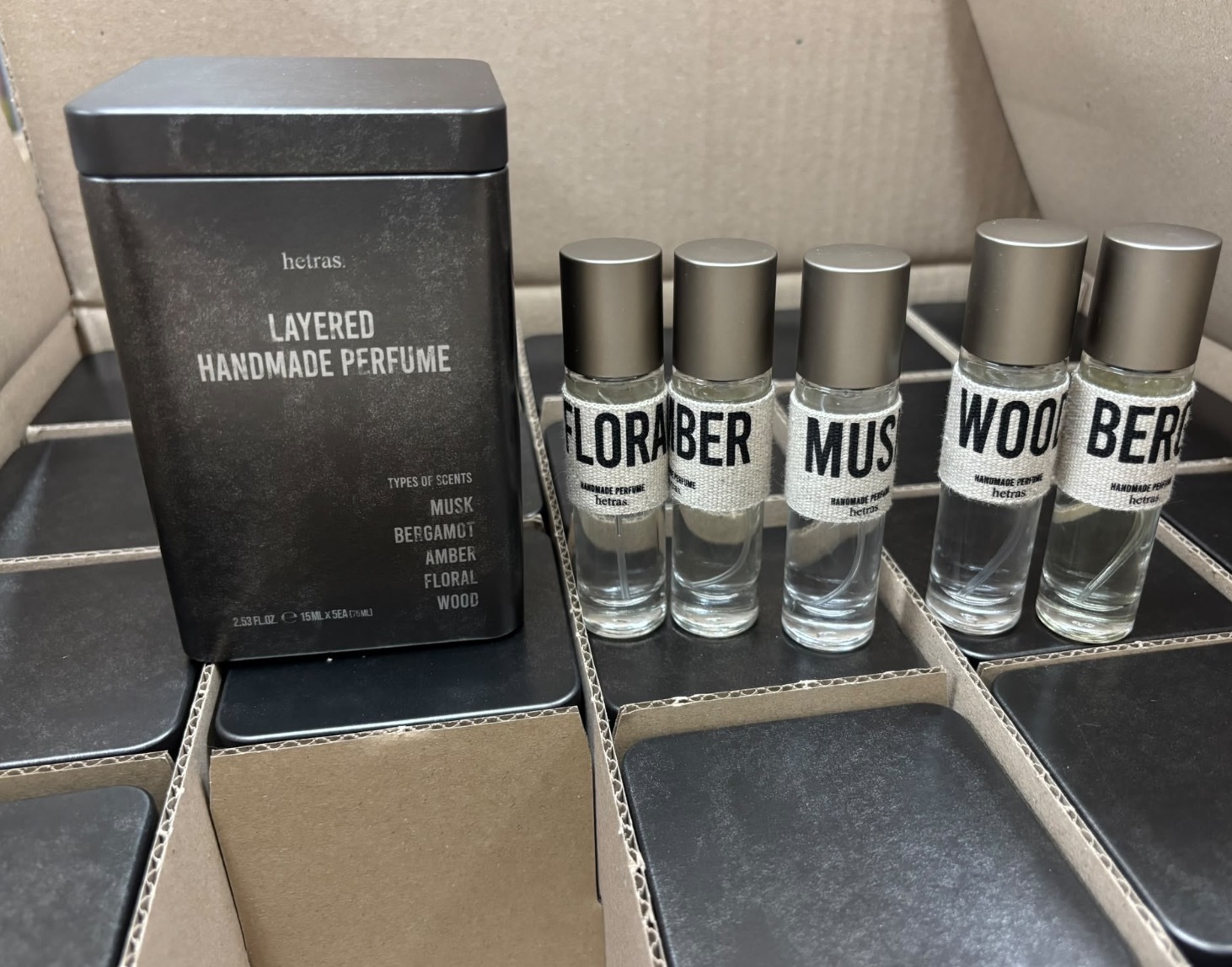 韓國製最新Hetras鐵盒手工香水50ml