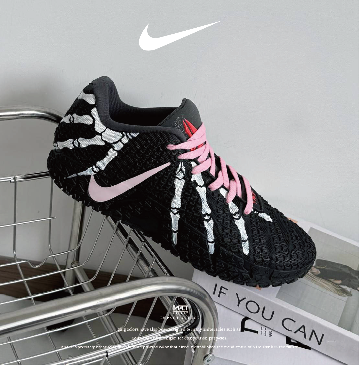 【訂製款】Nike Ja 3 骷髏指尖 留白序 手繪