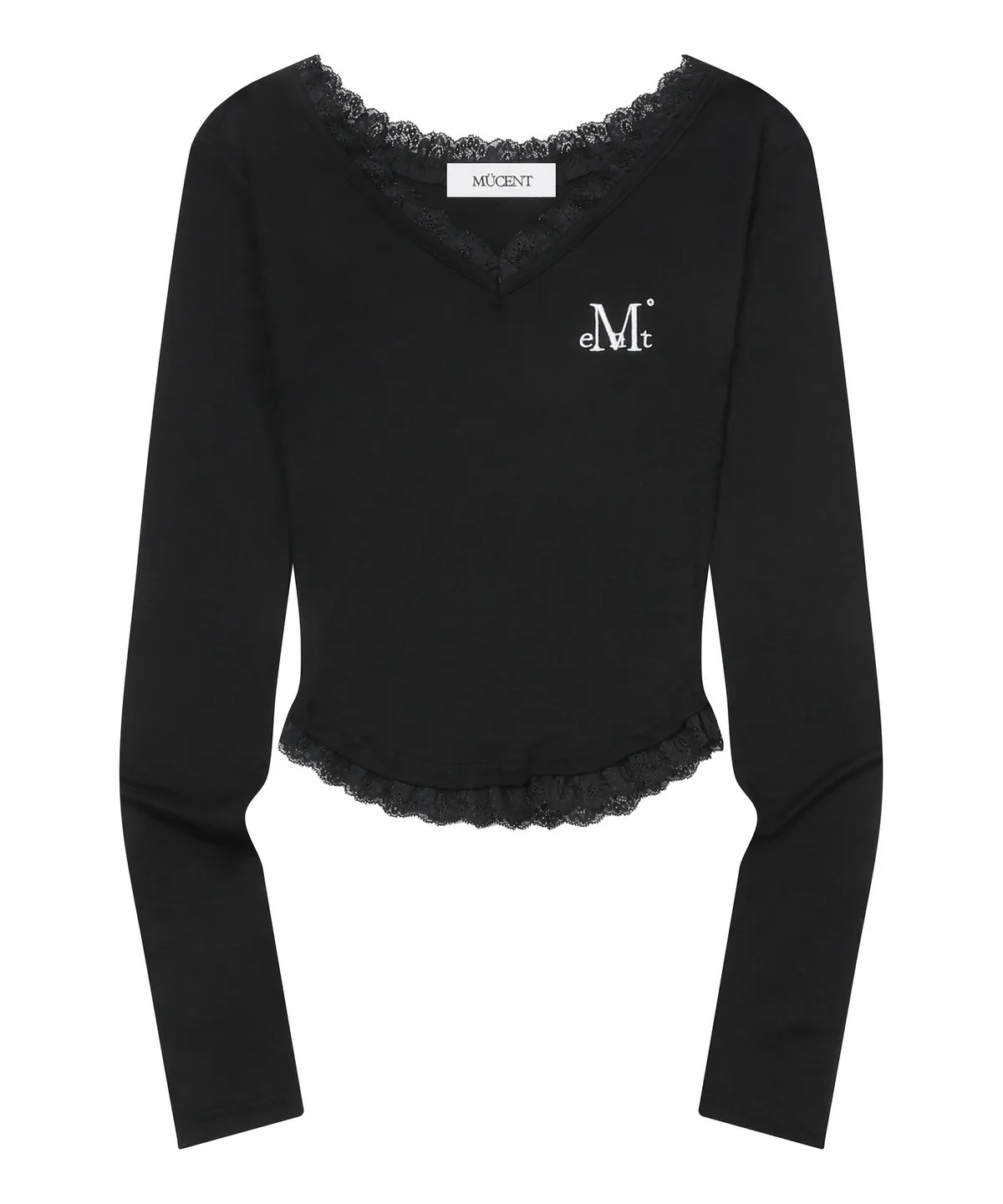 《限時團購優惠》MUCENT sunnier lace v-neck long sleeve t
