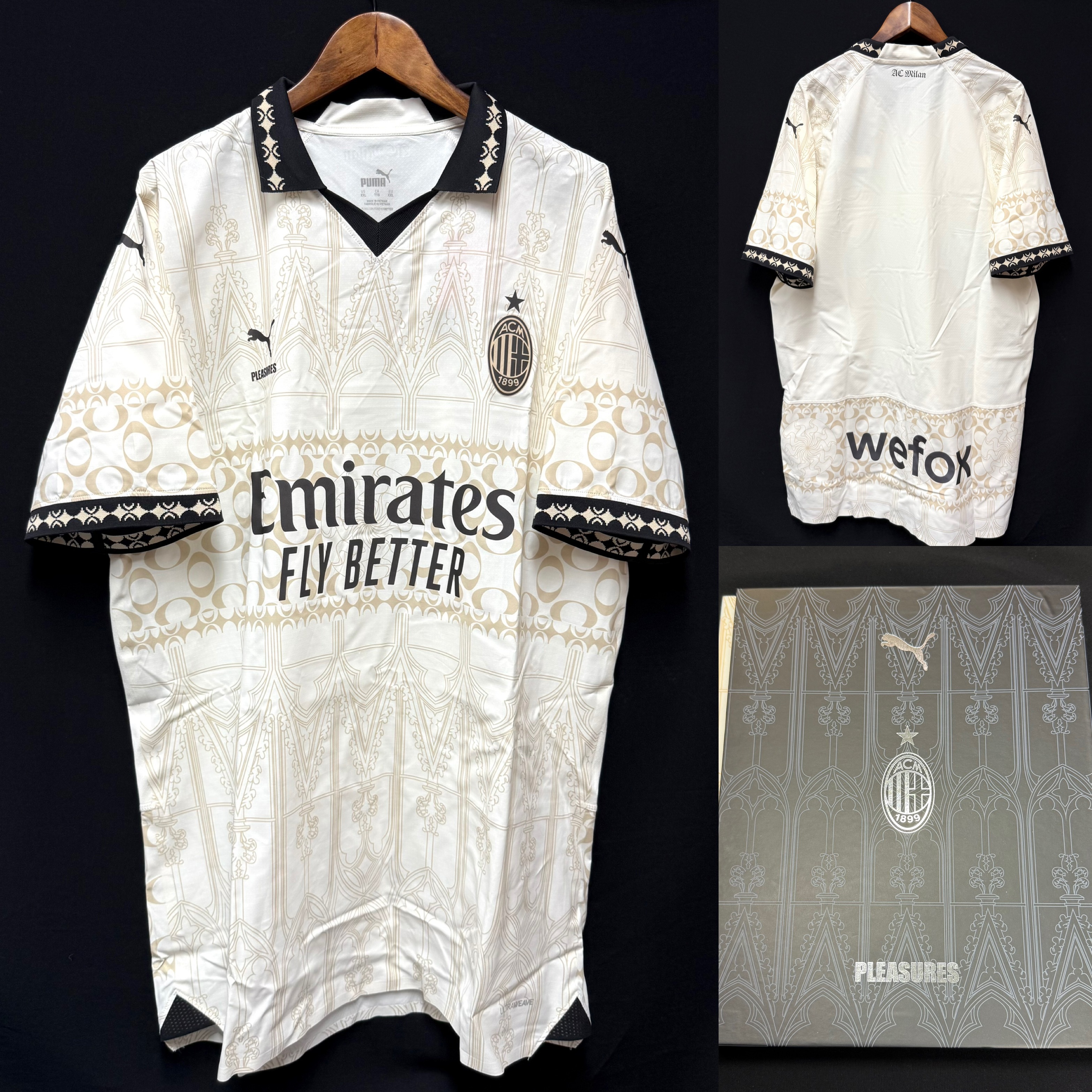 (Boxset) AC Milan 2023-2024 Puma x Pleasures White Authentic Player Shirt