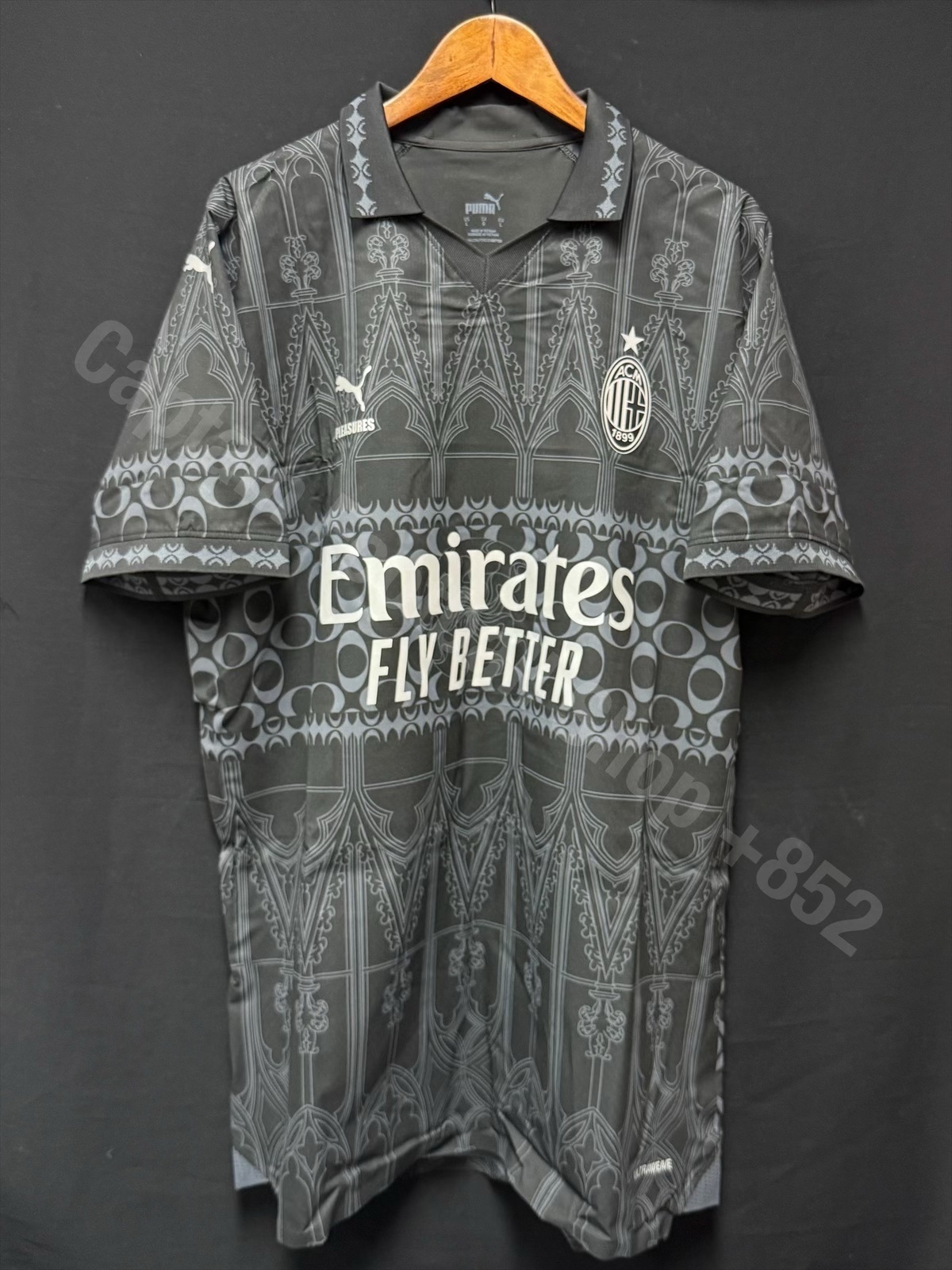 (Boxset) AC Milan 2023-2024 Puma x Pleasures Black Authentic Player Shirt
