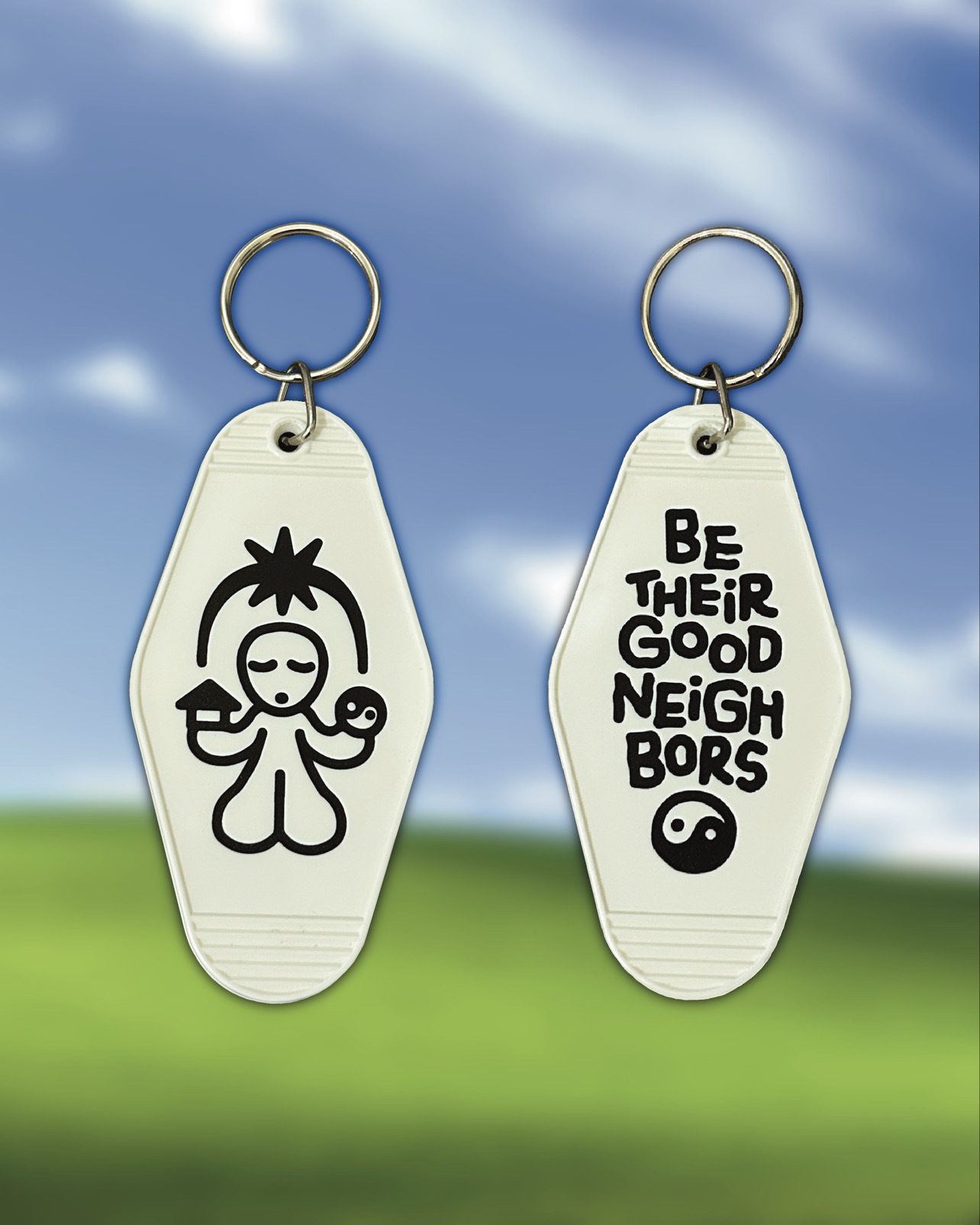 Theighbors - HOME KEYRING / WHITE