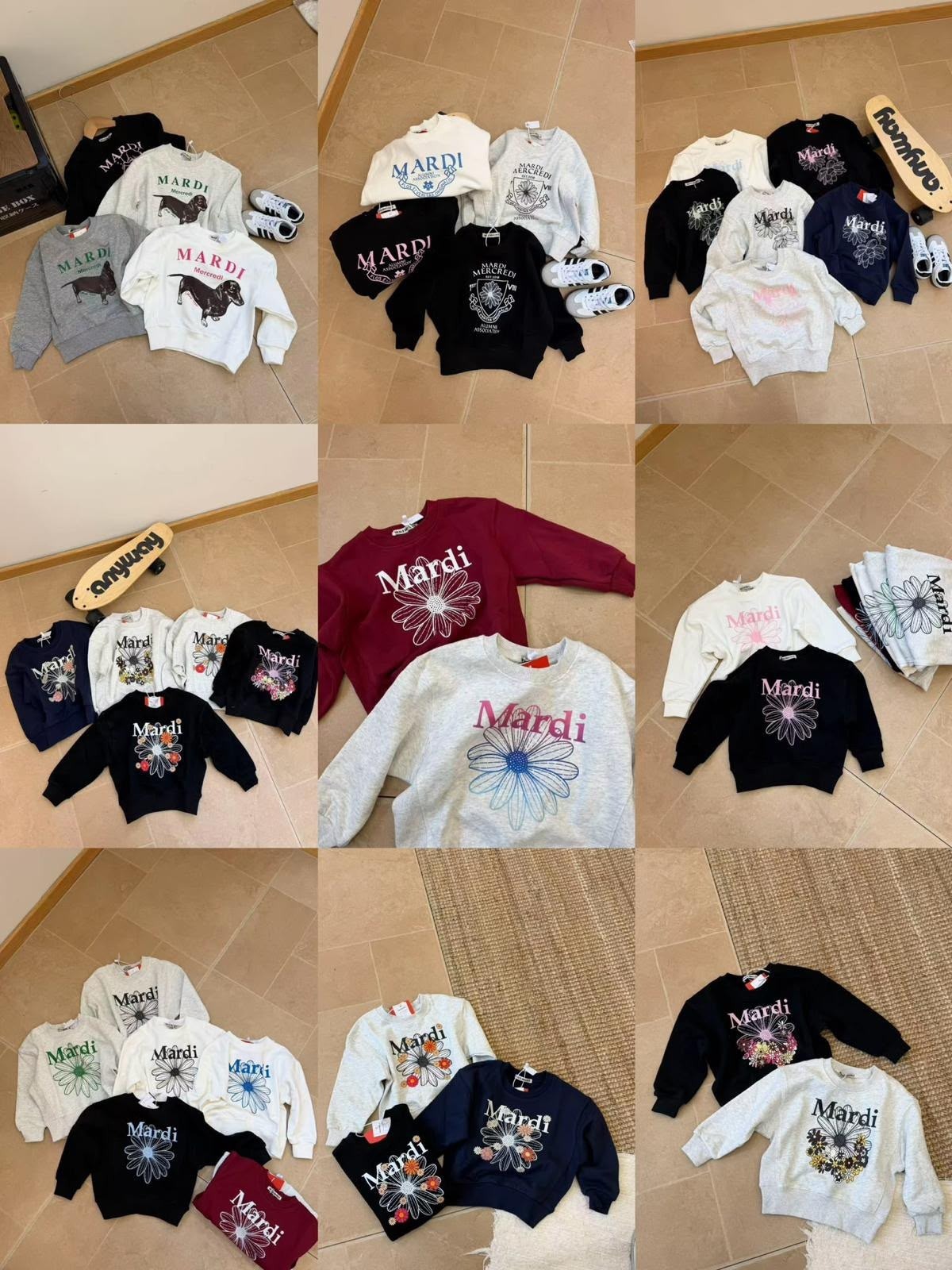 廠單 Mardi Mercredi 小雛菊秋冬親子衛衣