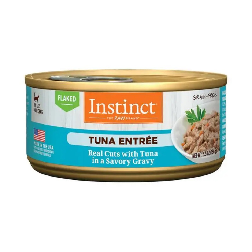 Instinct 本能 - 無穀物肉片肉汁主食罐 - 吞拿魚 Flaked Tuna in Gravy (藍) 156g (大)