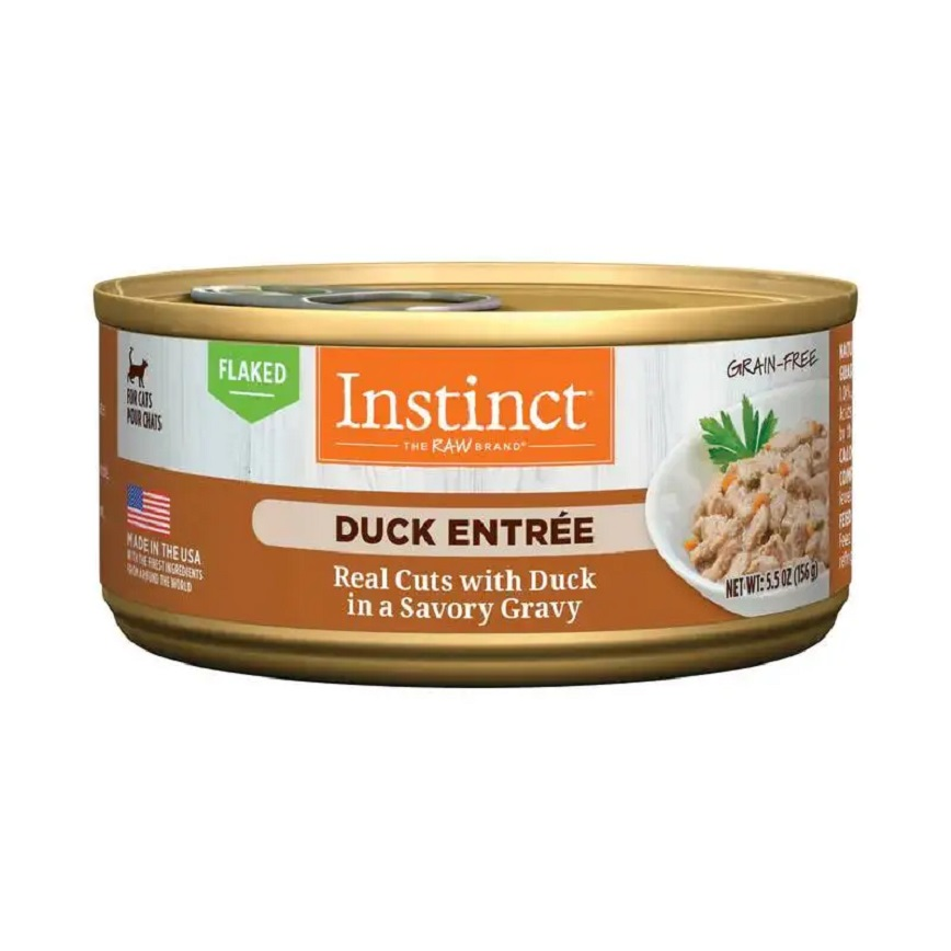 Instinct 本能 - 無穀物肉片肉汁主食罐 - 鴨肉 Flaked Duck in Gravy (啡) 156g (大)
