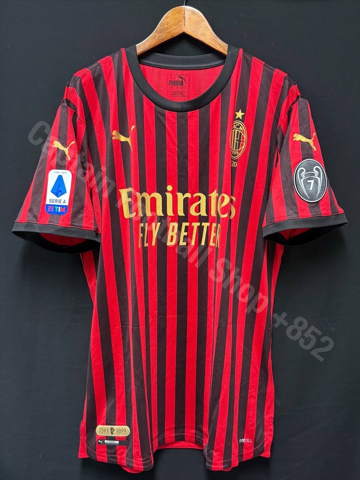 (Boxset) AC Milan 2019 Puma 120 Anniversary Home Authentic Player Shirt #9 PIATEK