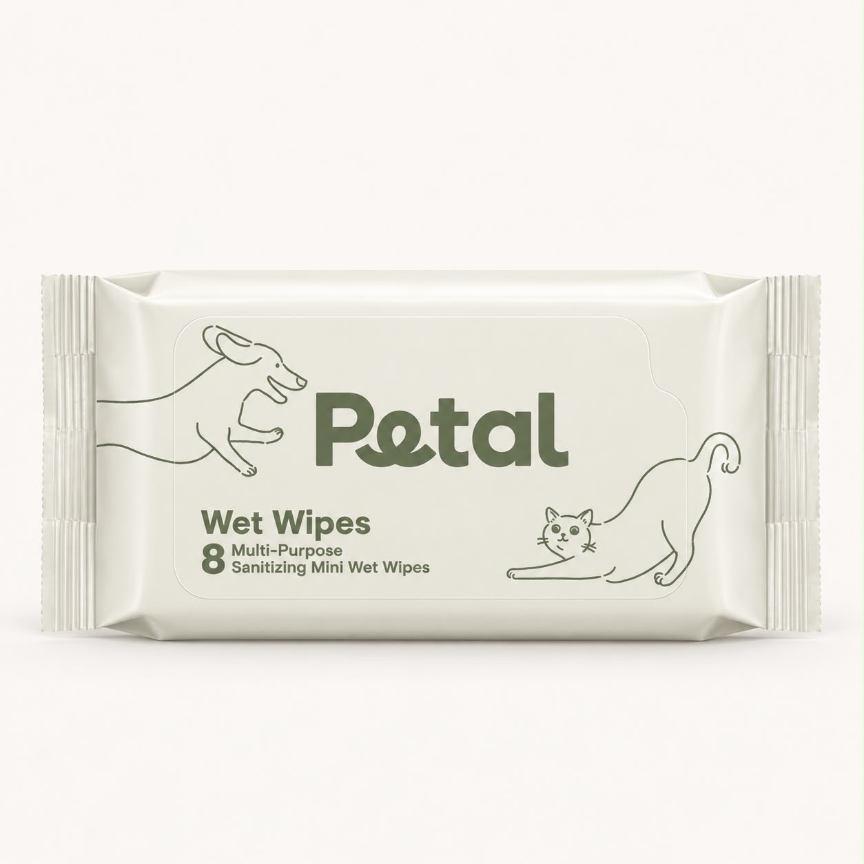 Petal 無酒精消毒超迷你濕紙巾 乙包 (八片)
