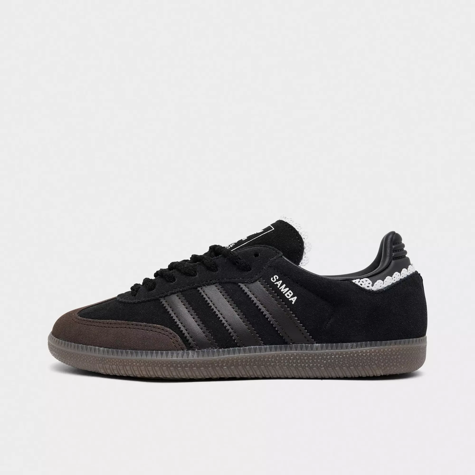【預訂】ADIDAS SAMBA OG 全黑麂皮LACE邊-WOMEN